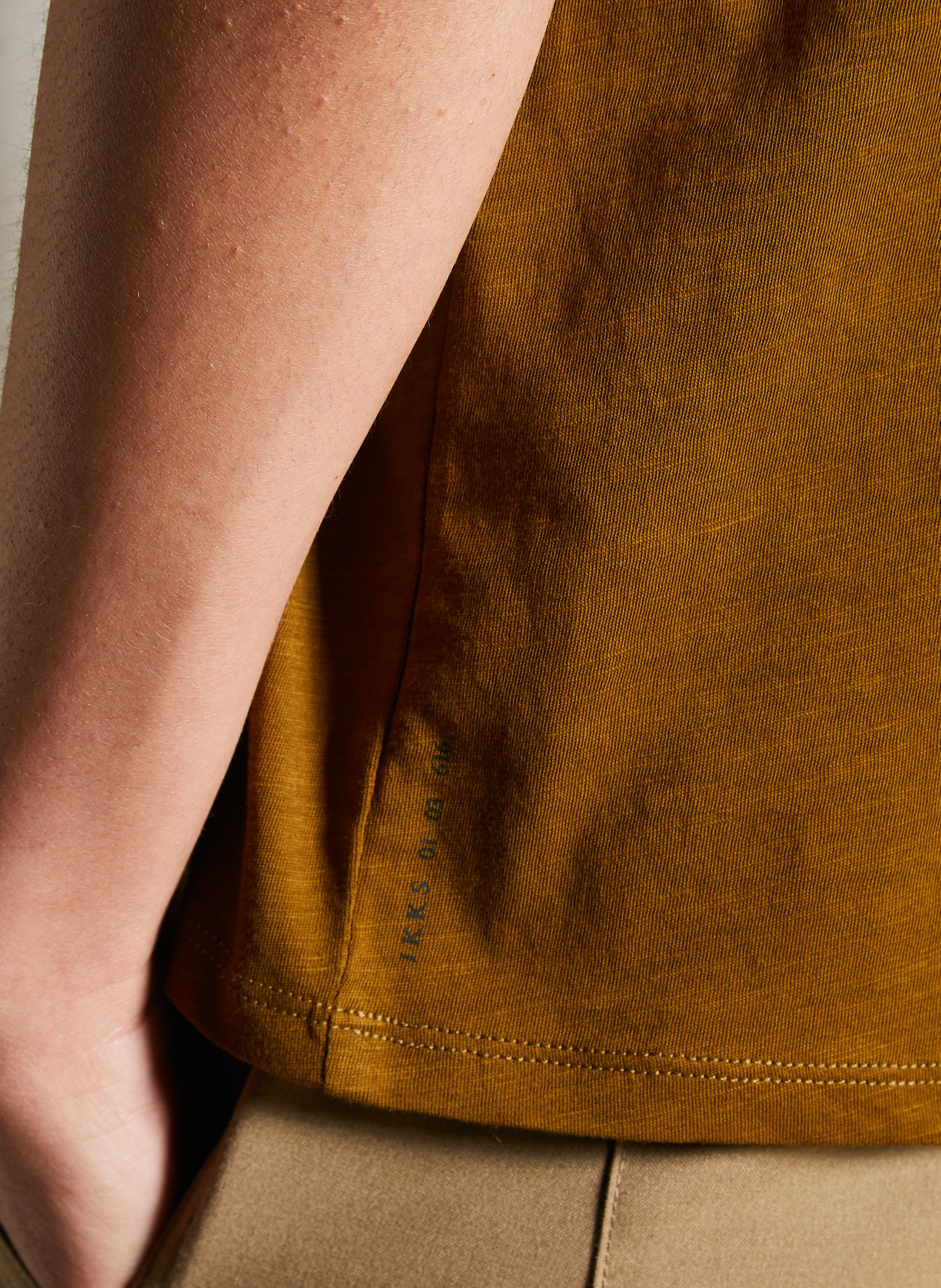 Straight fit round neck short sleeve t-shirt IKKS Yellow