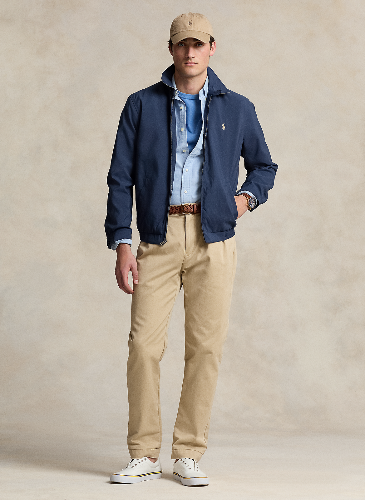 Straight jacket with classic collar POLO RALPH LAUREN Blue