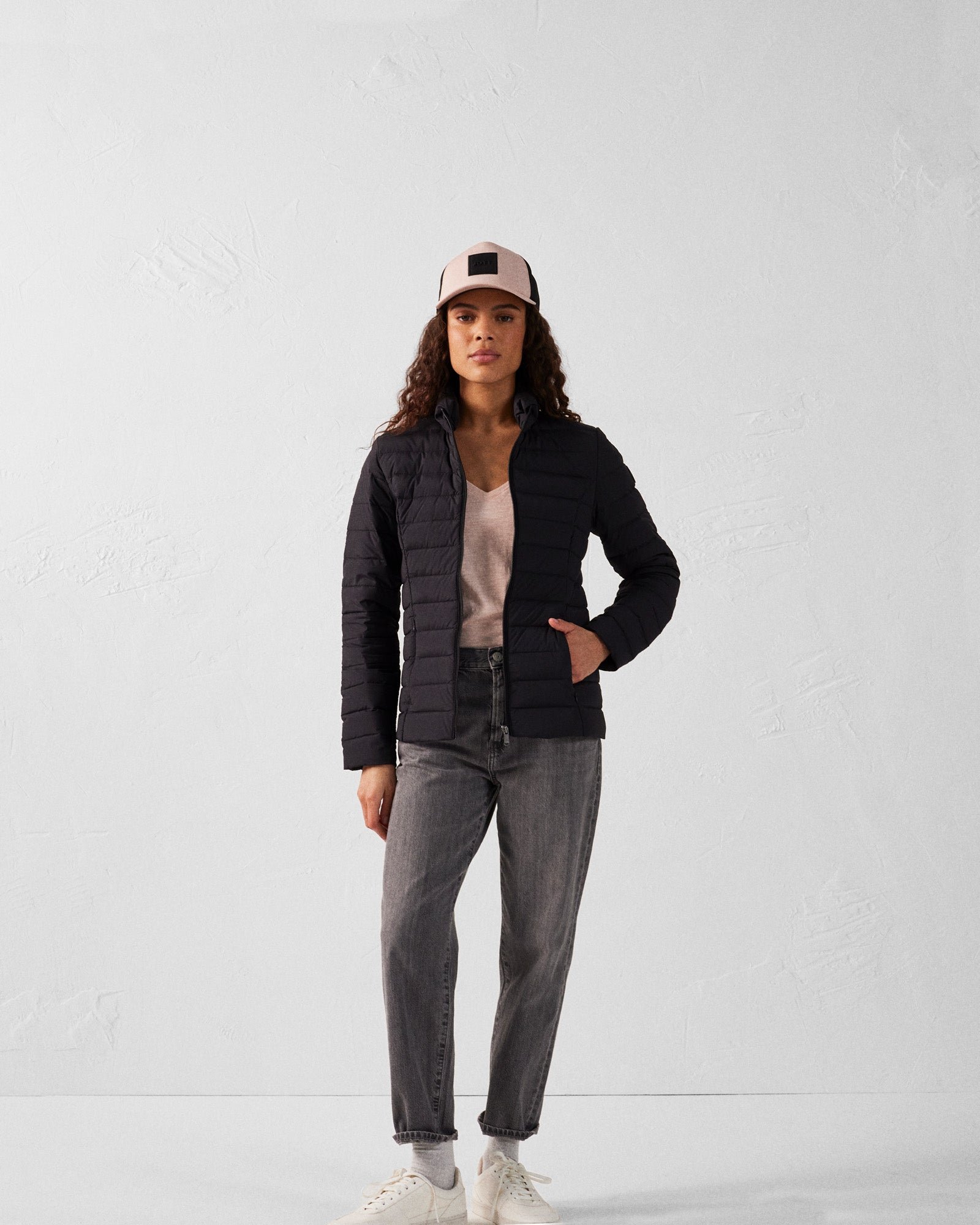 Women's V-neck cotton T-shirt Sonia JOTT Pink