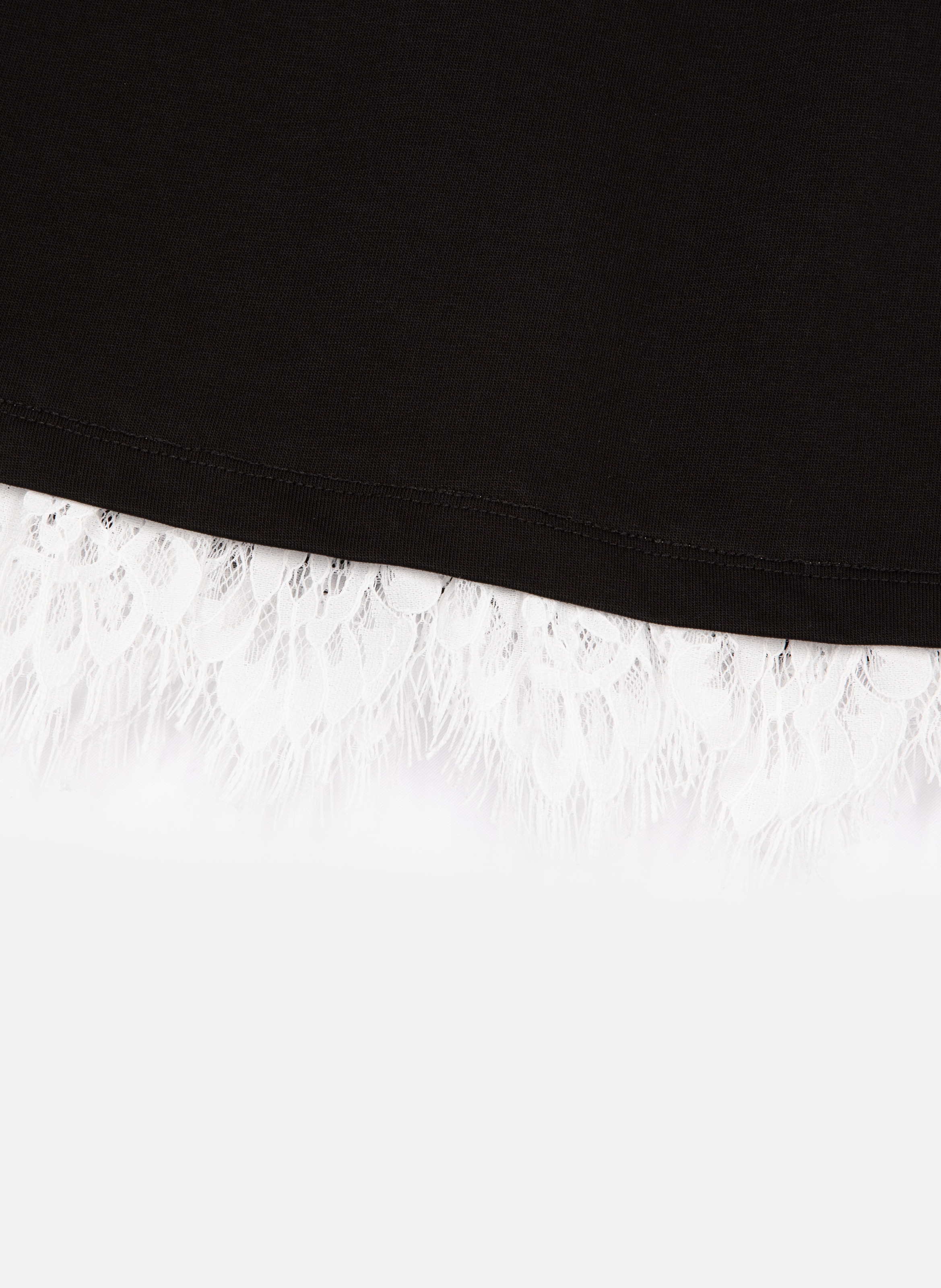 Short skirt with lace THE KOOPLES Black