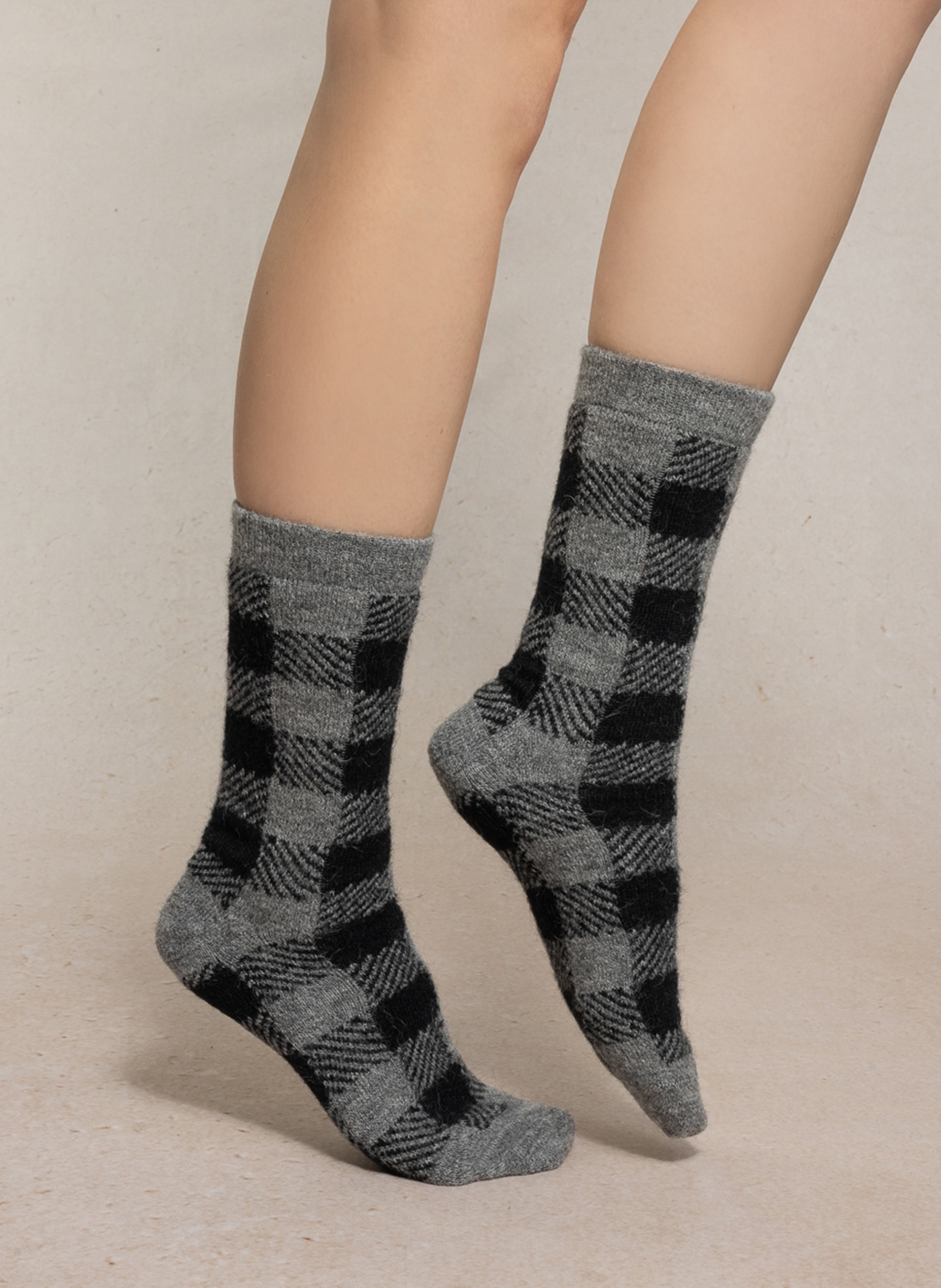 Checked socks BLEUFORET Grey