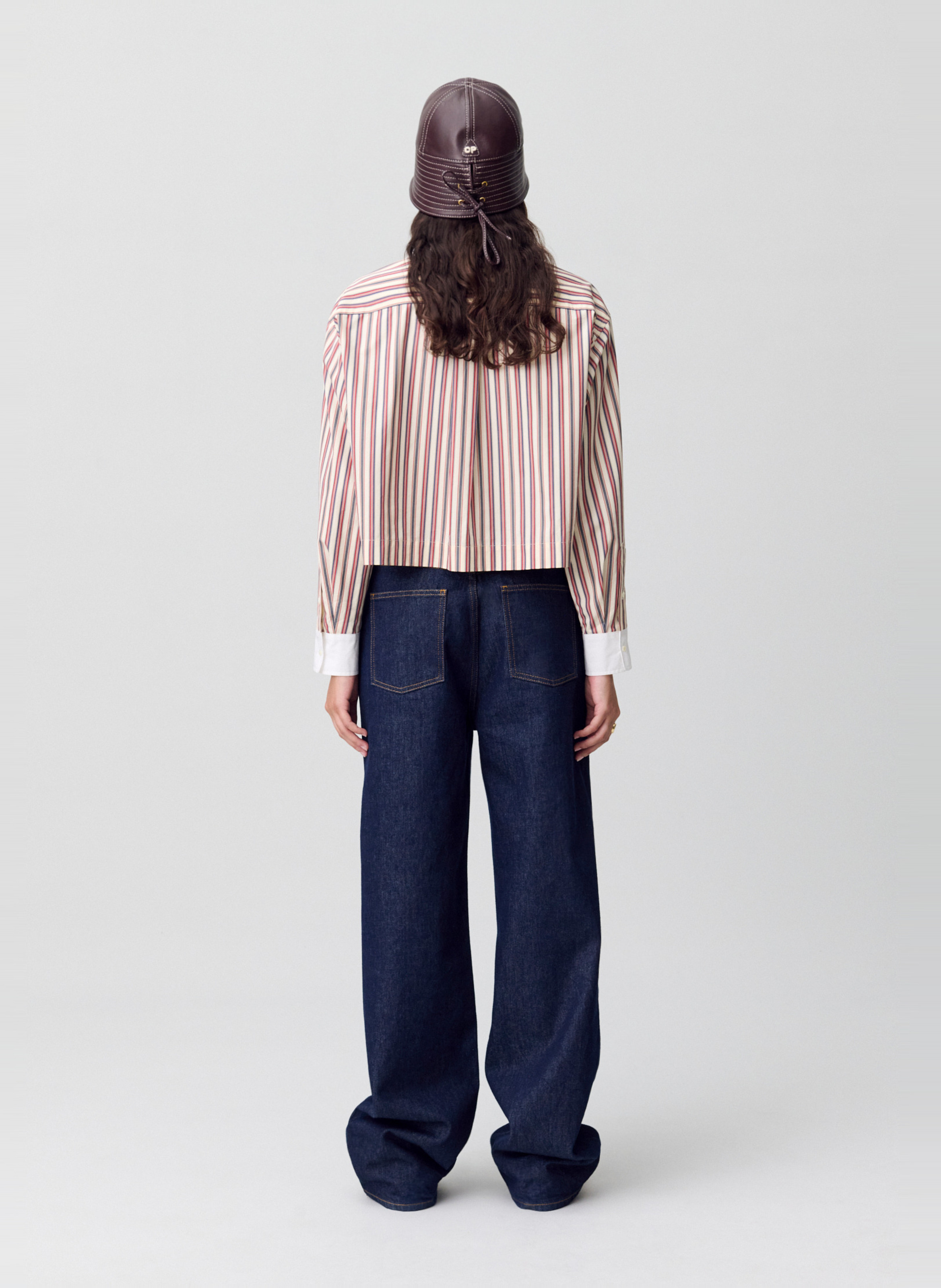 Cotton canvas shirt with tailored collar CLAUDIE PIERLOT Multicolored