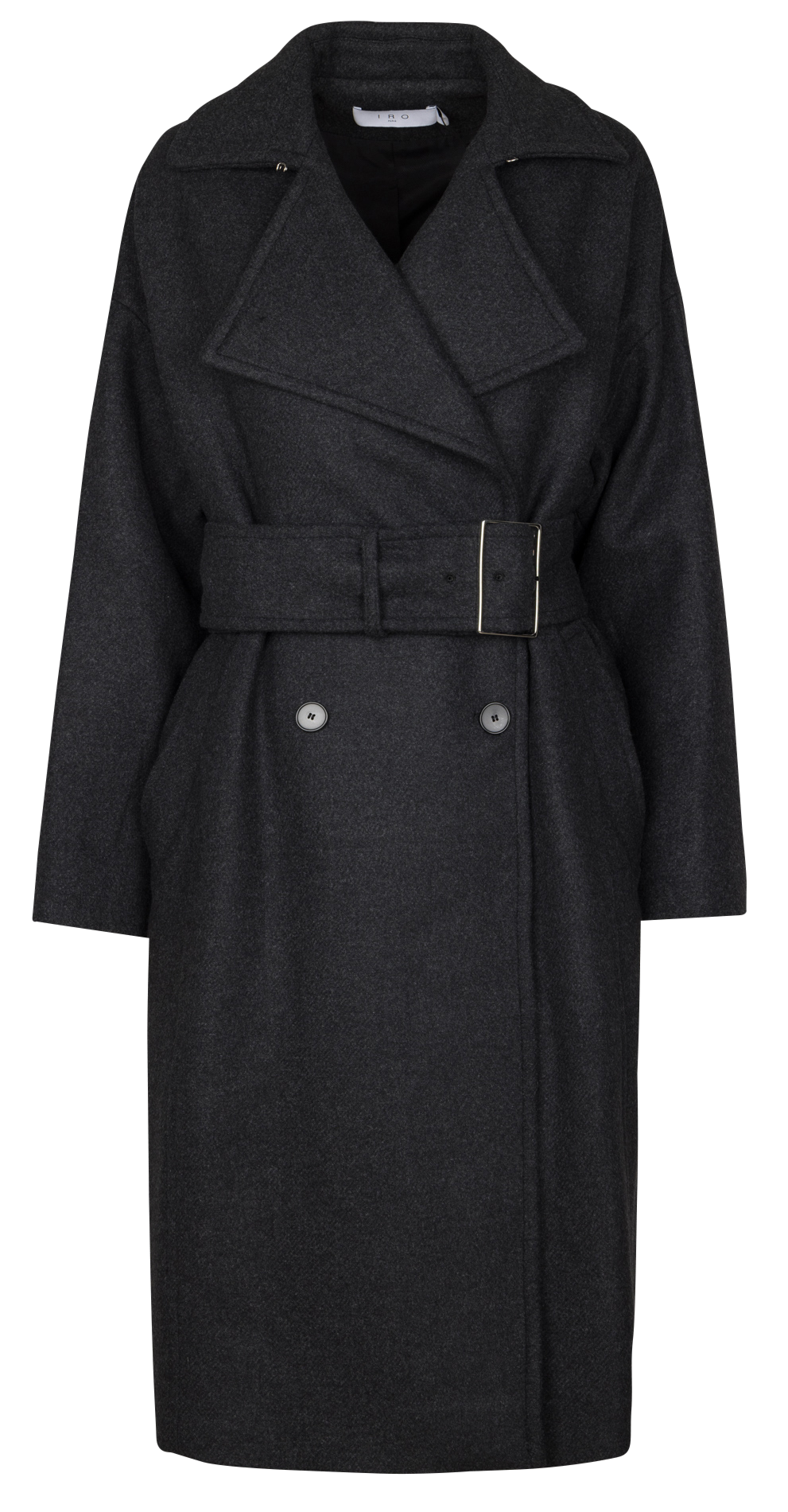 Manteau droit en laine mélangée IRO Gris