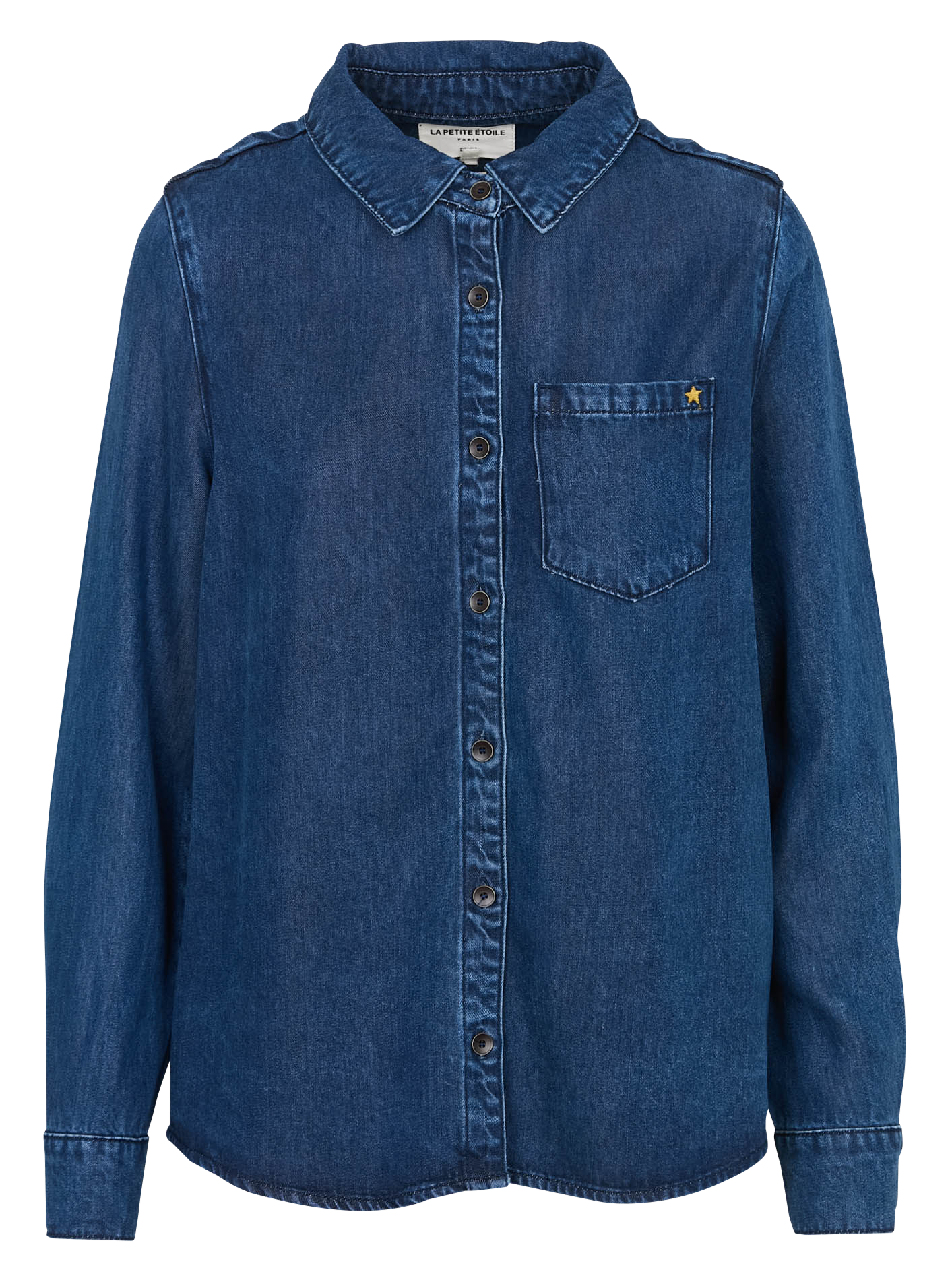 Chemise fluide droite en denim LA PETITE ETOILE Jean brut