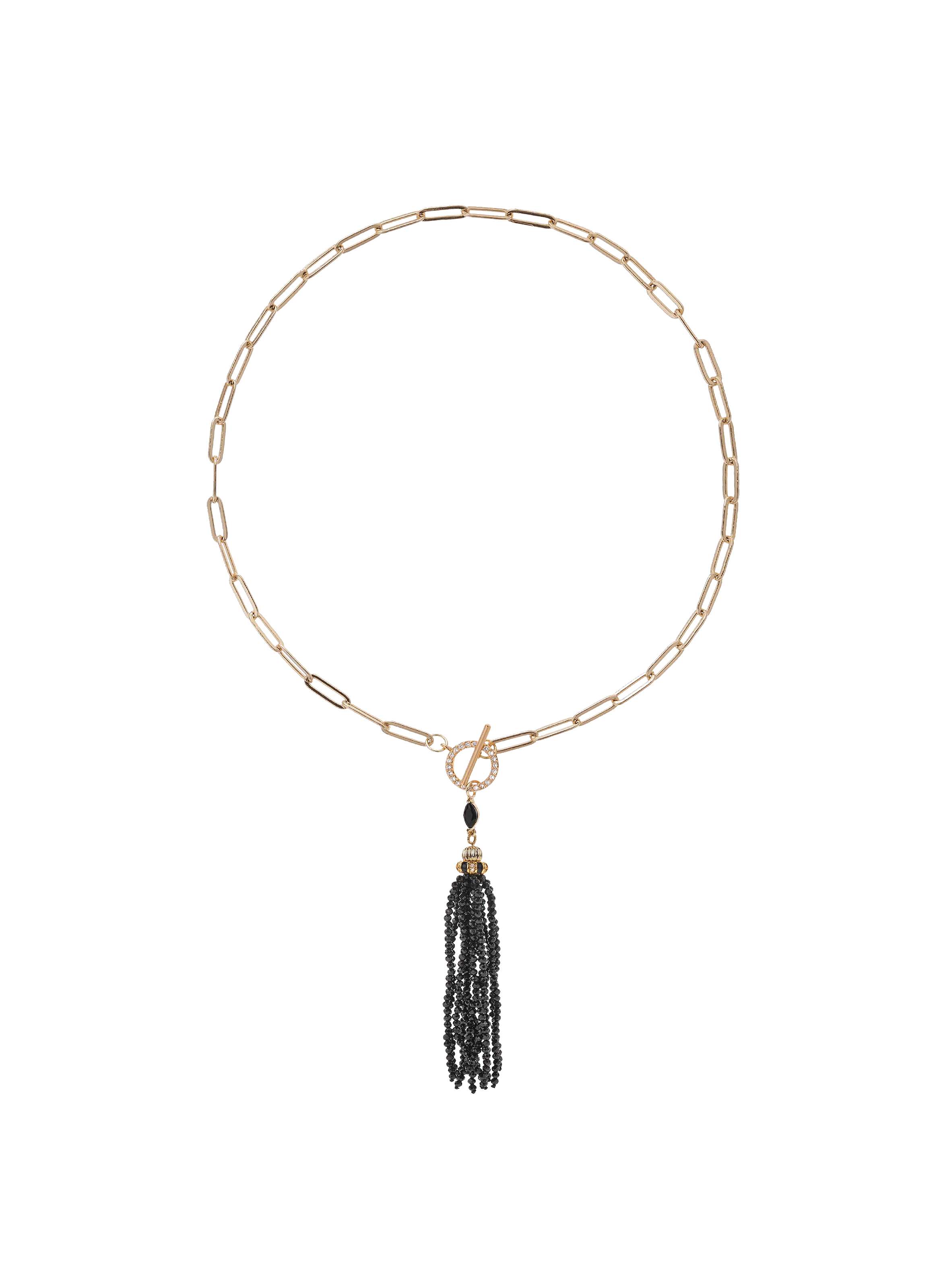 Chain necklace with cascading pearl pendant HIPANEMA Black