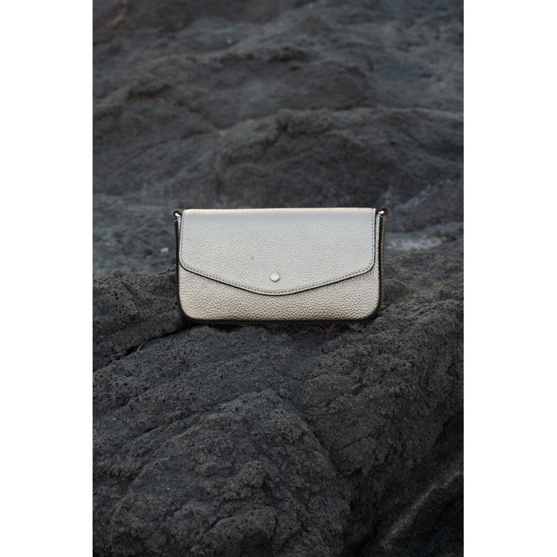 Clutch bag - calfskin POURCHET Golden