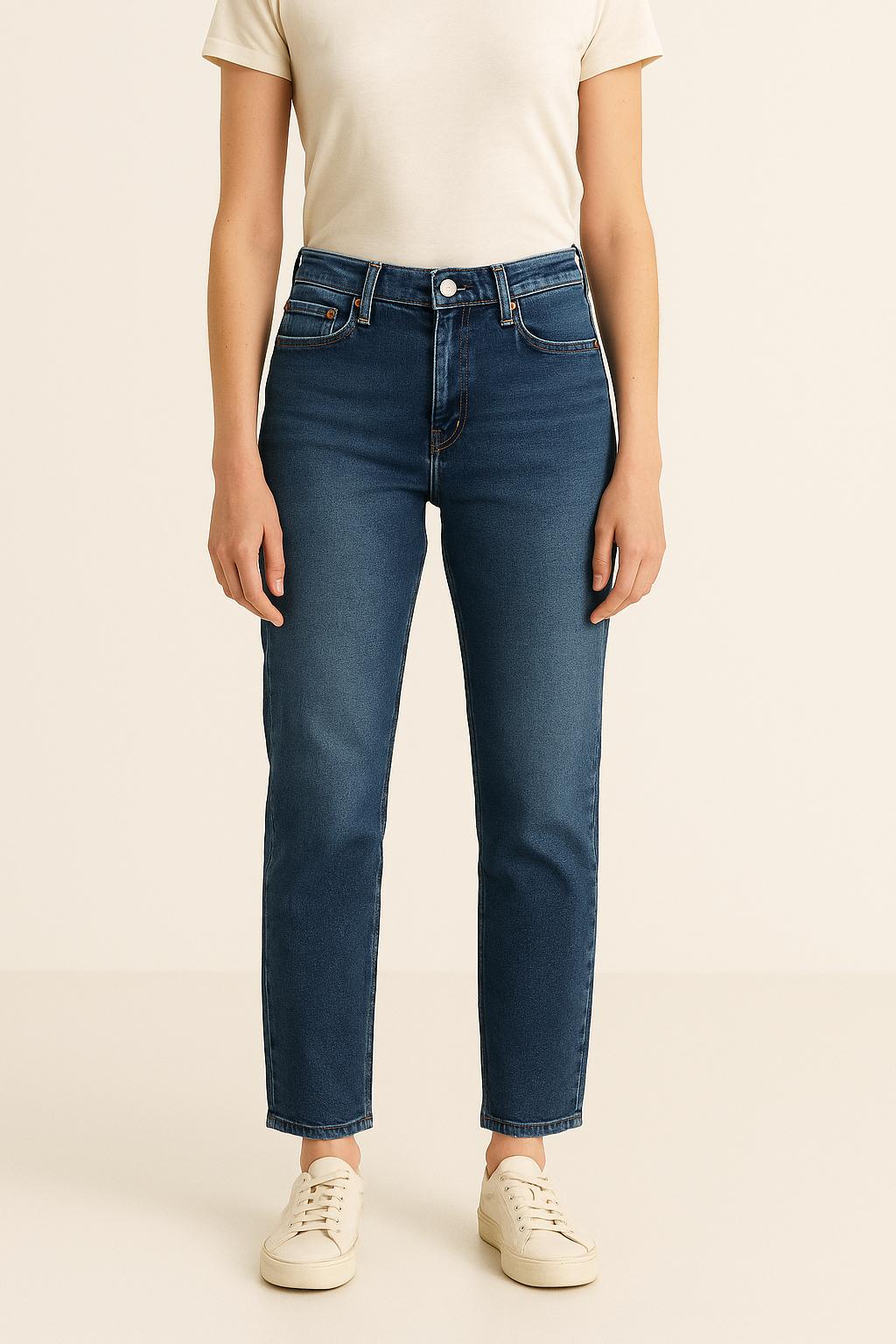 Cropped slim jeans with studs LEVI'S - Seconde main Blue
