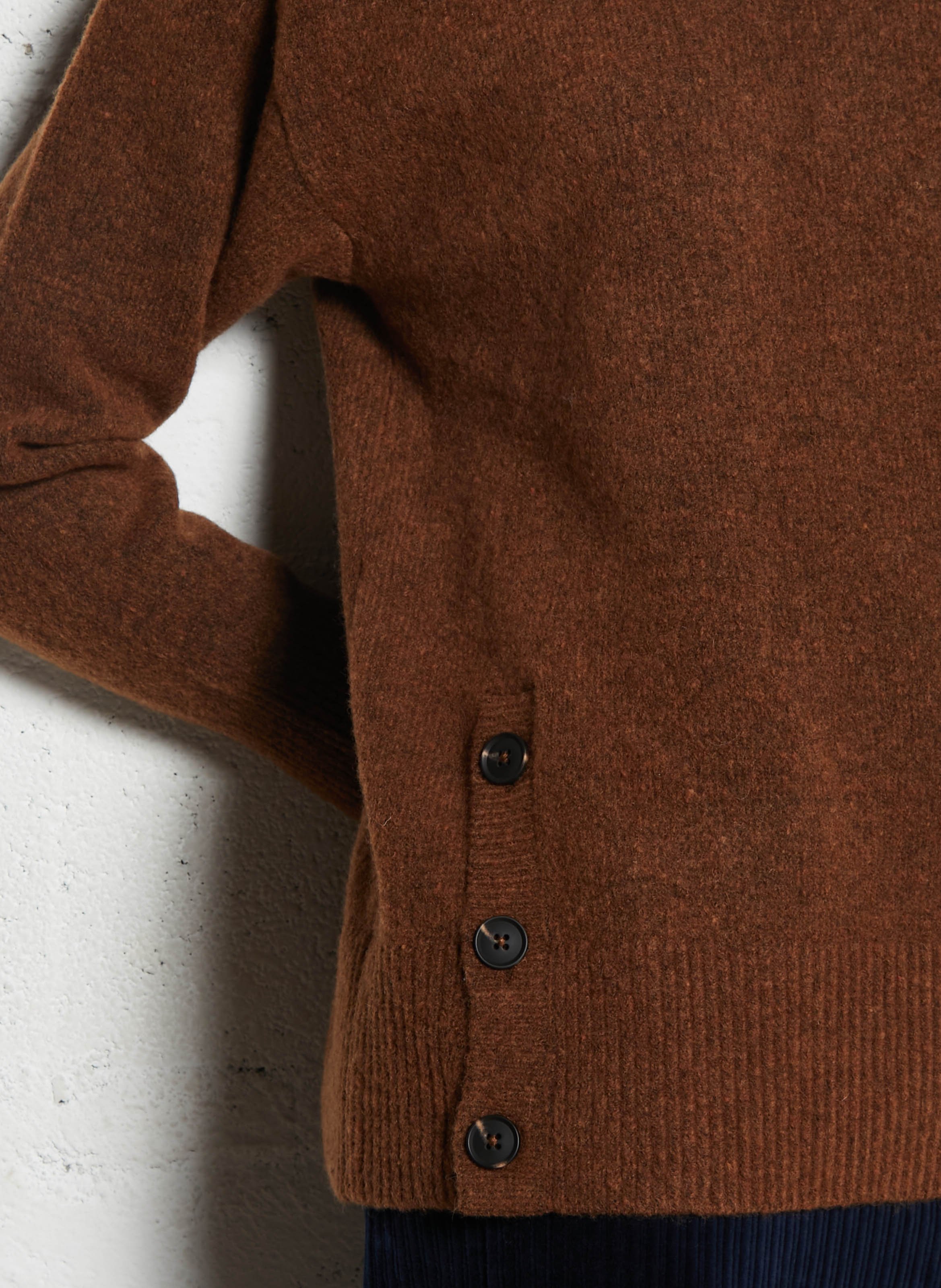 Pull ample boutonné en laine mélangée NICE THINGS Beige