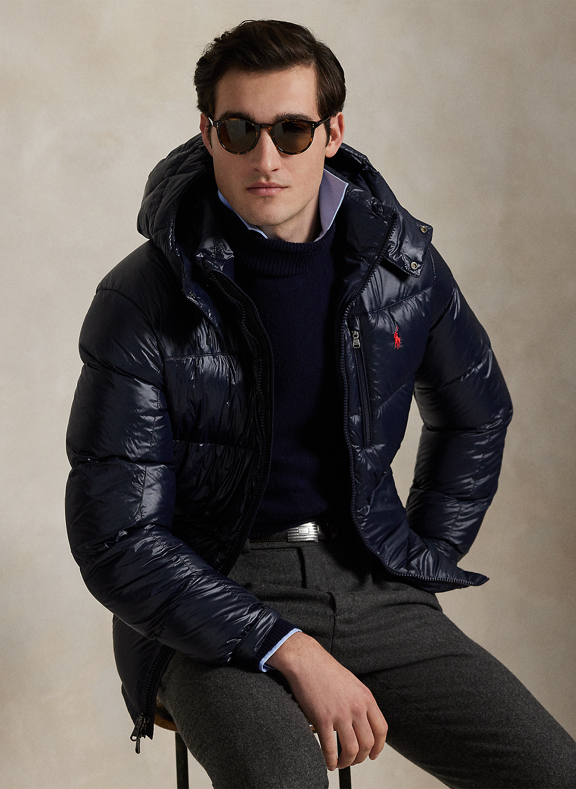 Doudoune col montant  POLO RALPH LAUREN Bleu