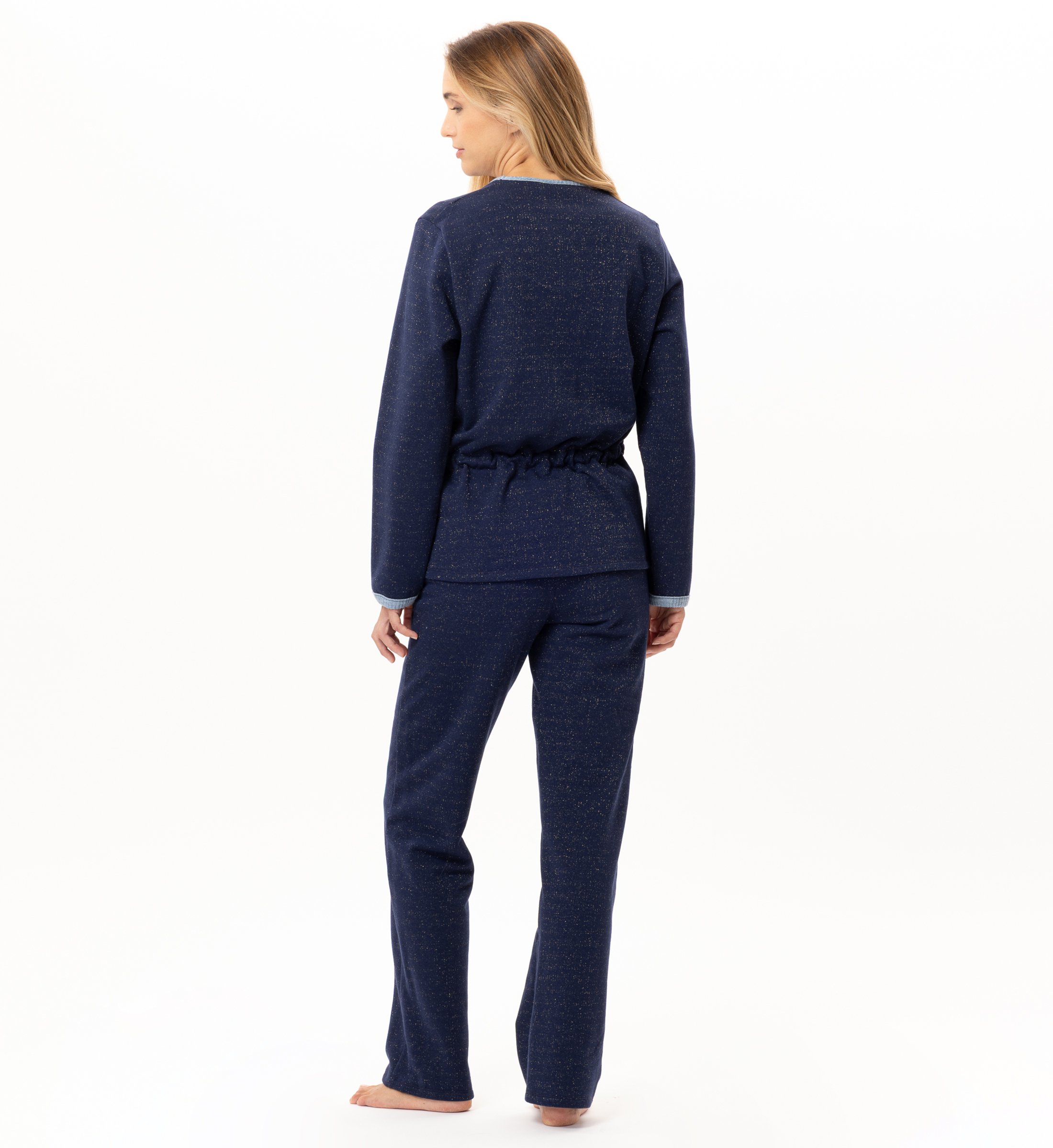 Lurex fleece homewear set LE CHAT Blue