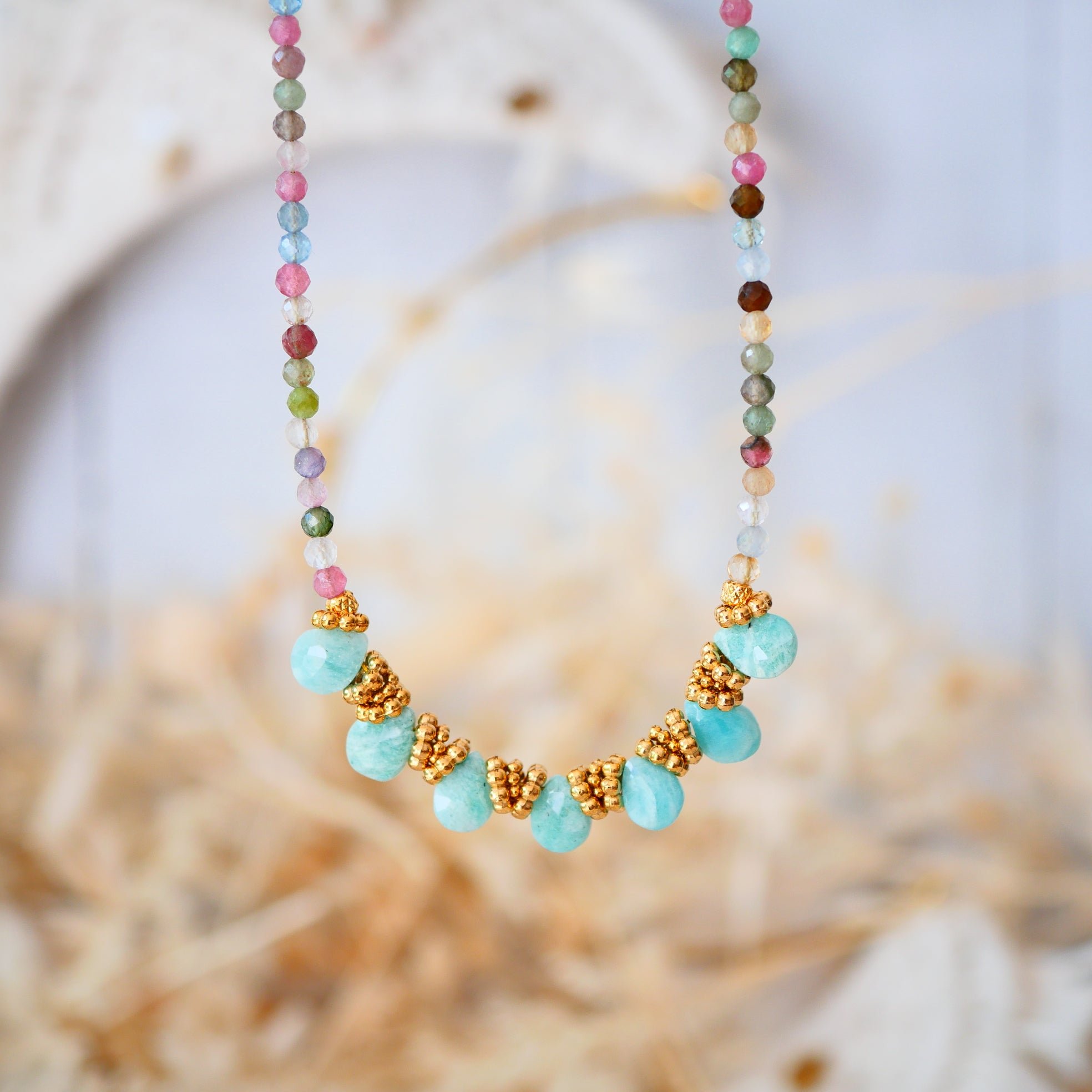 Tourmaline necklace GINANDGER Multicolored