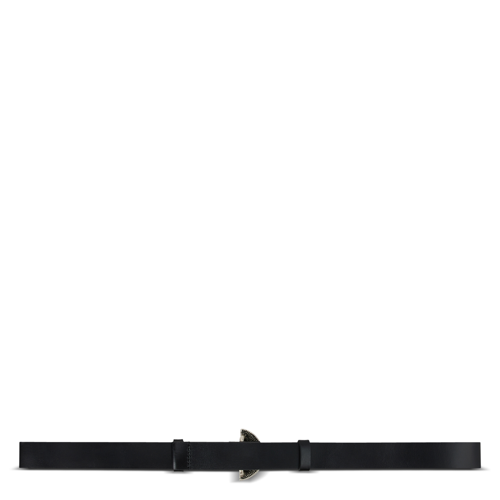 - Gespsluiting. - Breedte: 3 cm.  BA&SH Zwart