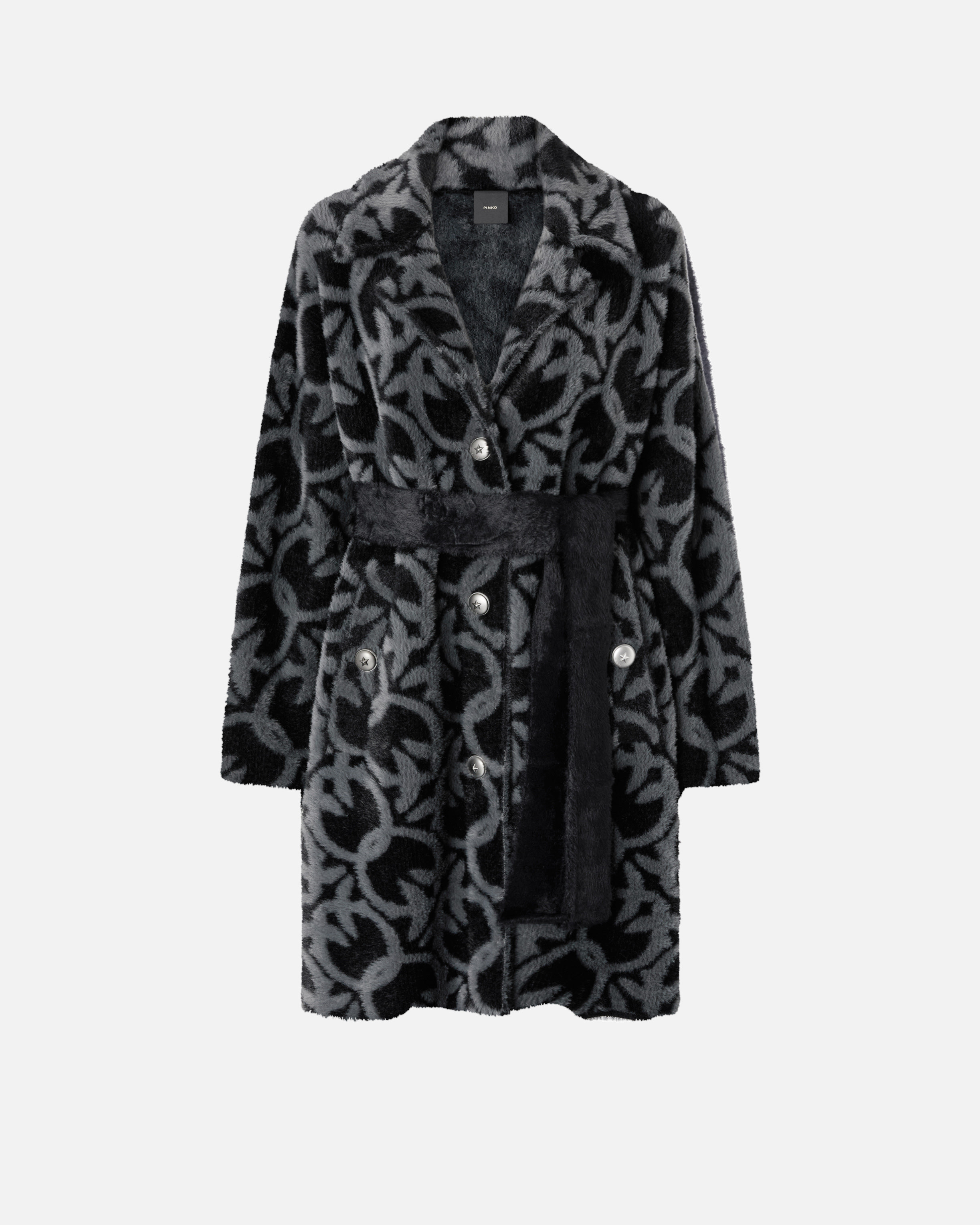 Coat with matching belt PINKO Multicolored