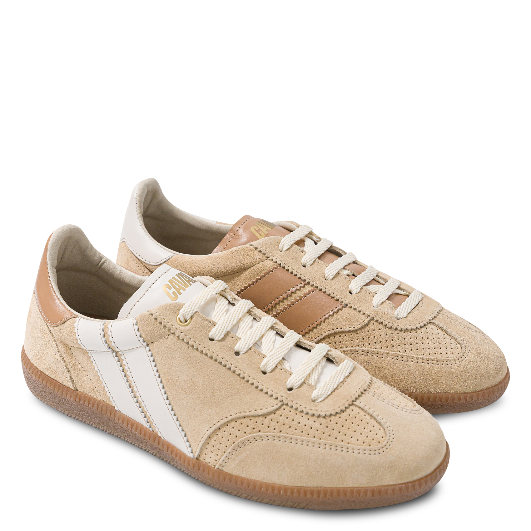 Suede leather low-top sneakers CAVAL Beige