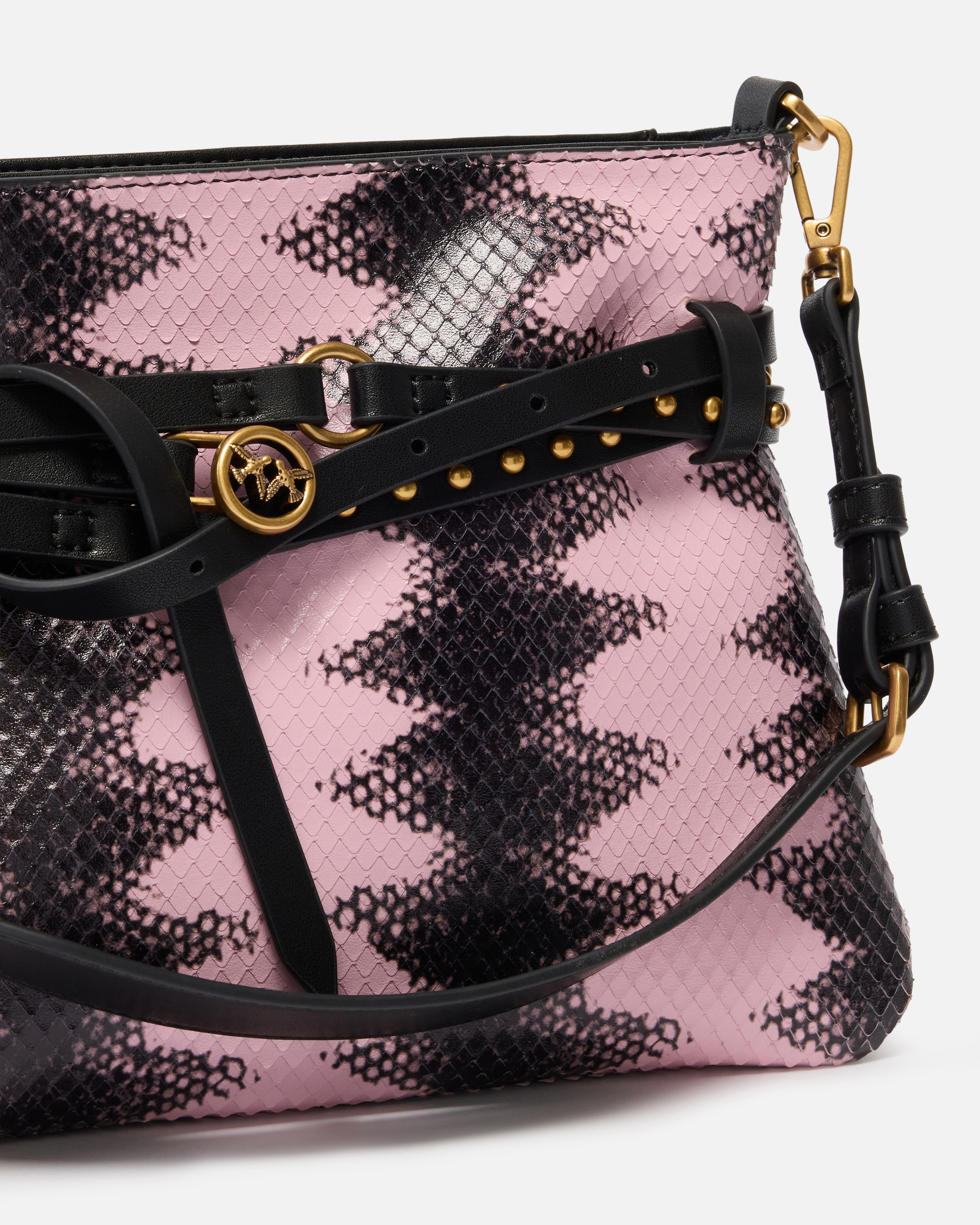 Mini one, two, three leather shoulder bag PINKO Multicolored