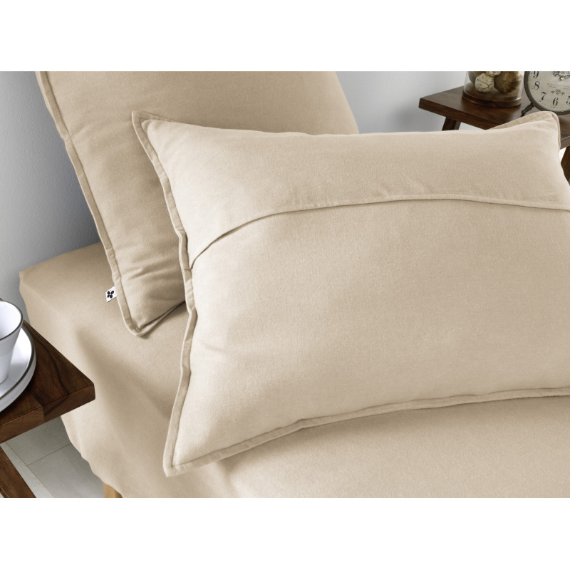 "Candice" cotton flannel pillowcase in all sizes. L'EFFET PAPILLON Multicolored