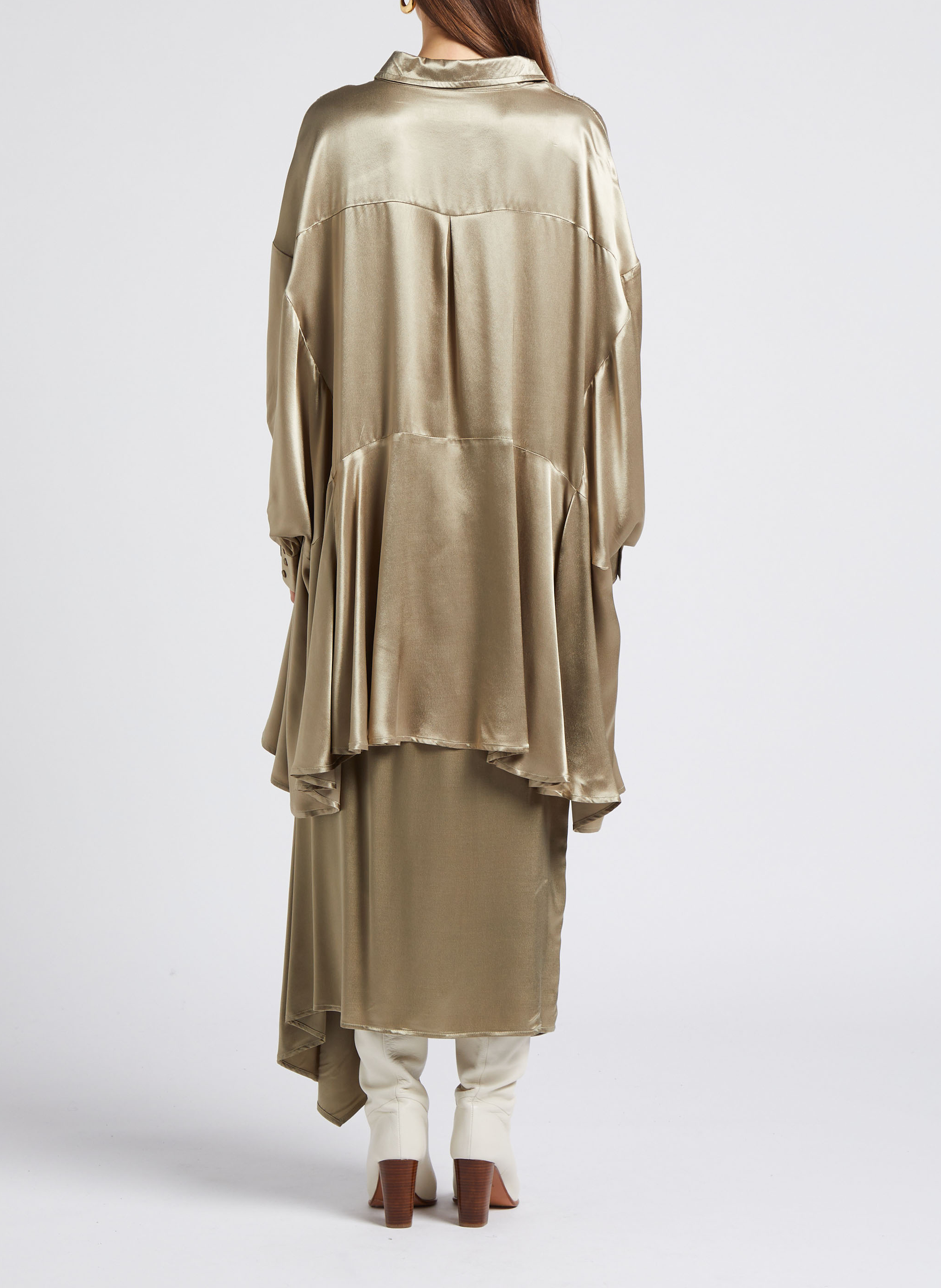 Jupe longue évasée MES DEMOISELLES Kaki