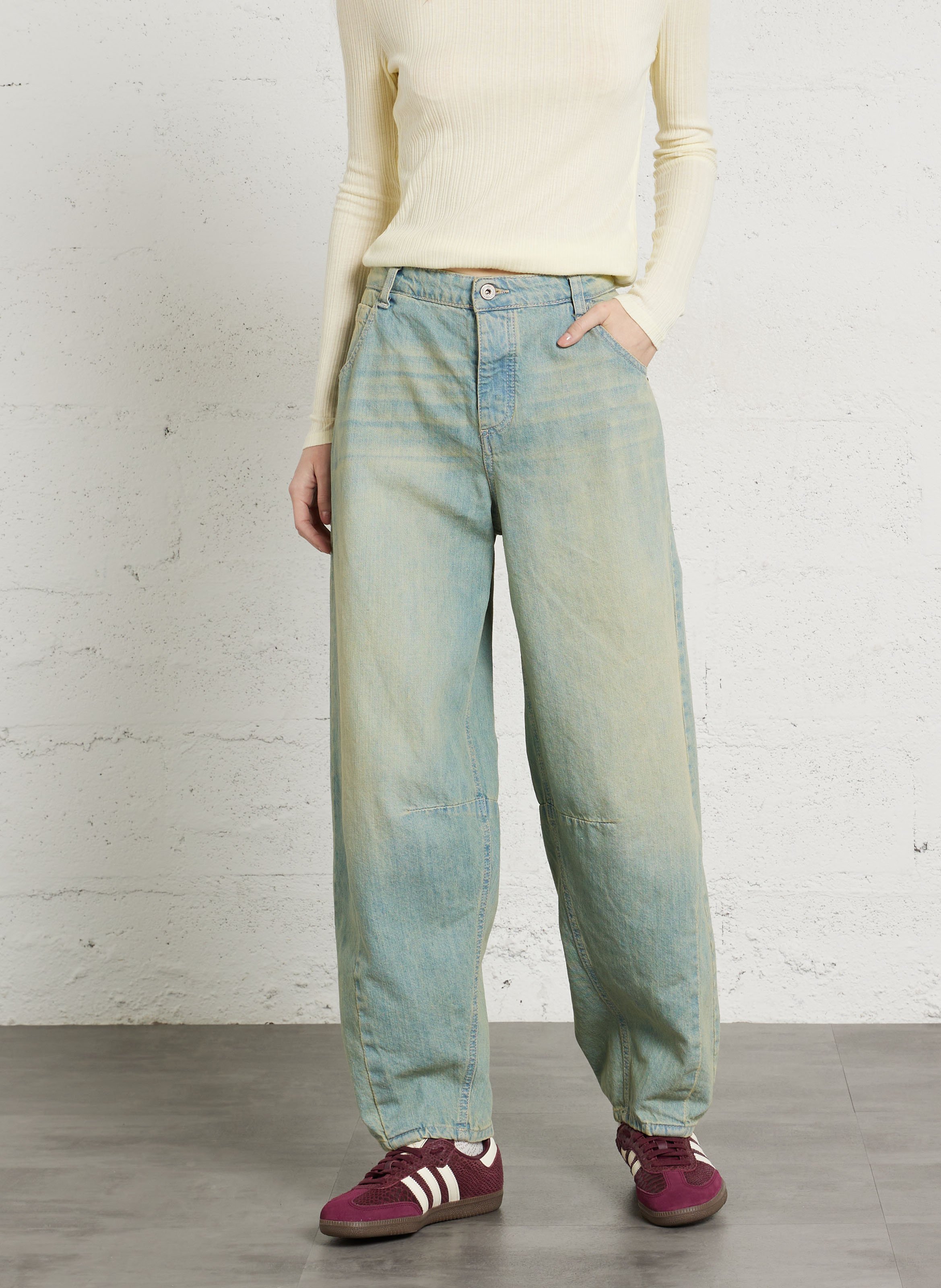 Cotton balloon jeans PLEASE Blue