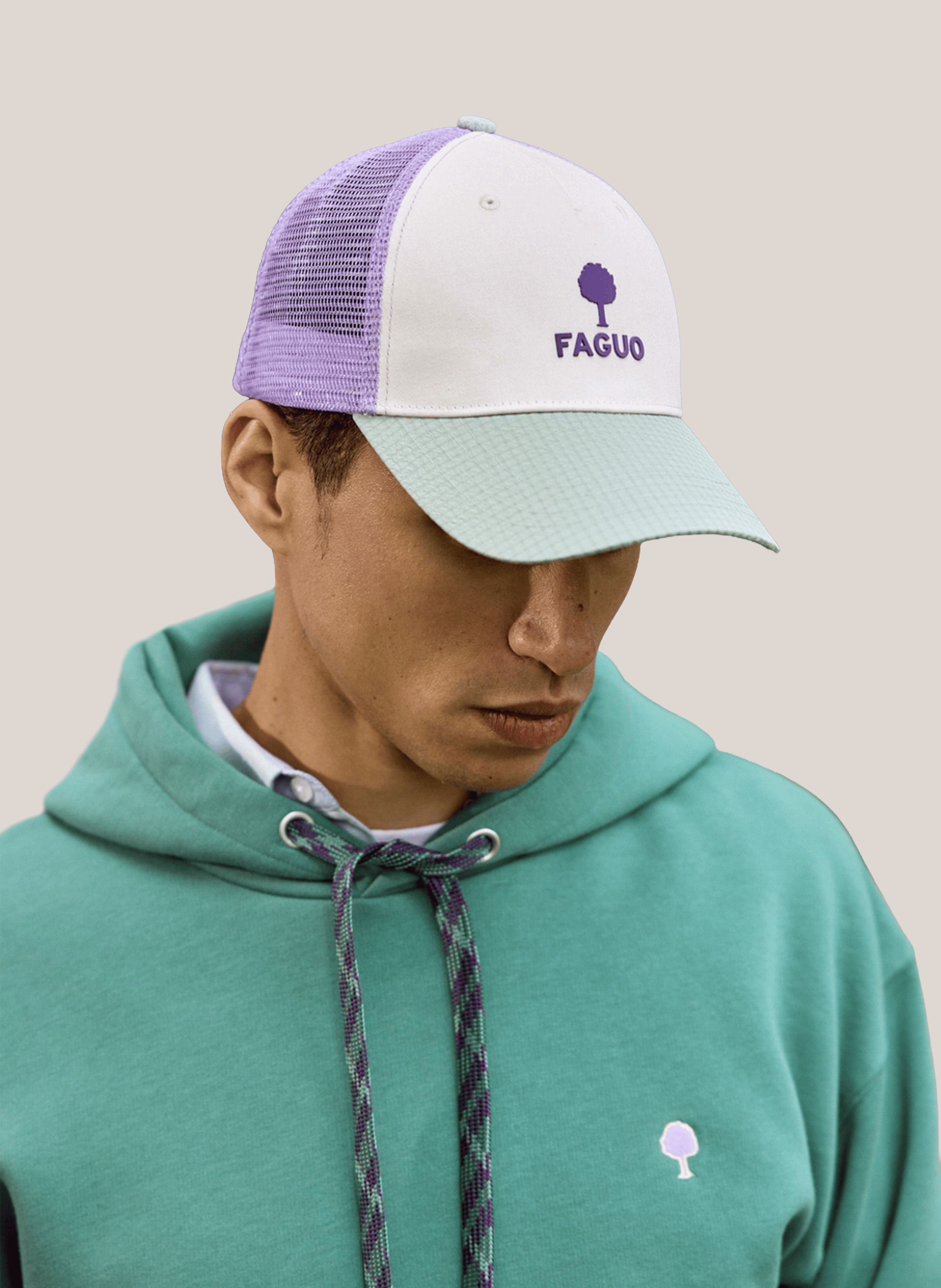 Casquette brodée en coton recyclé FAGUO Vert