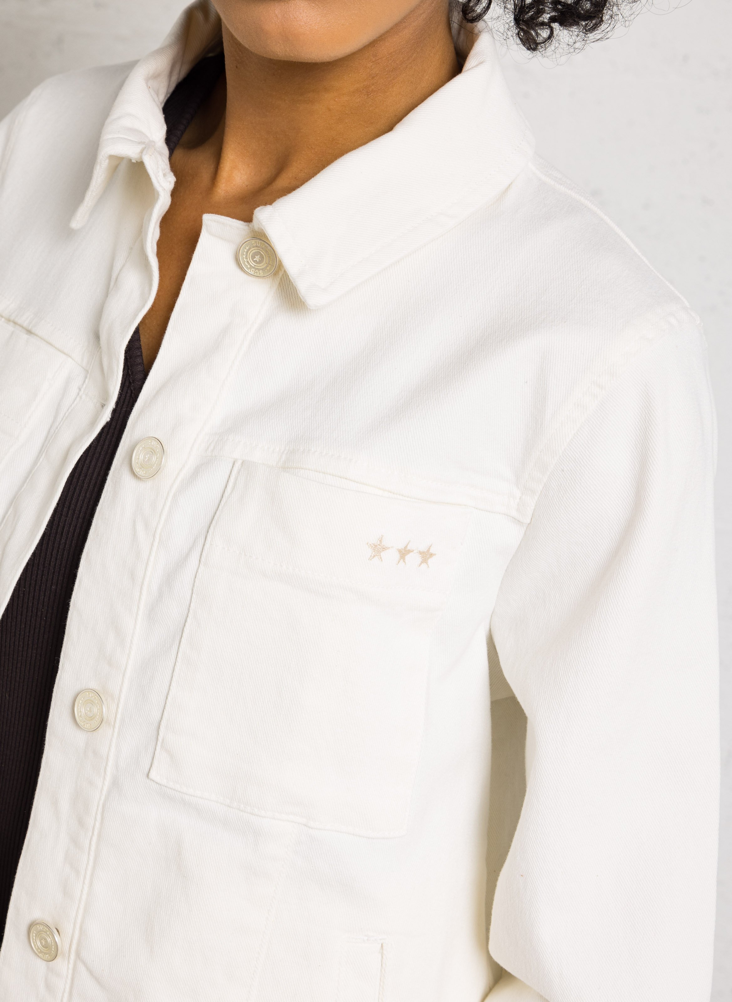 Rechte knoopjas in effen kleur SUD EXPRESS Beige