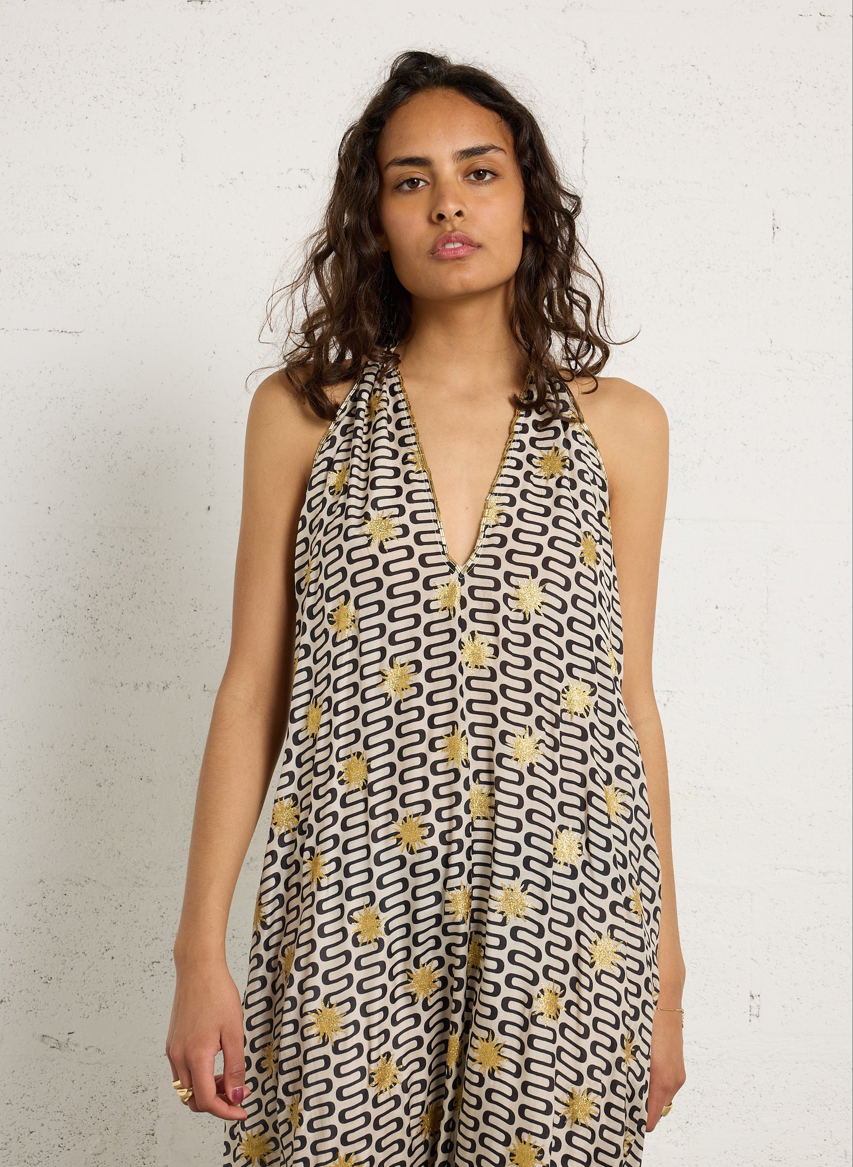 Robe longue col V SUNDRESS Multicolore