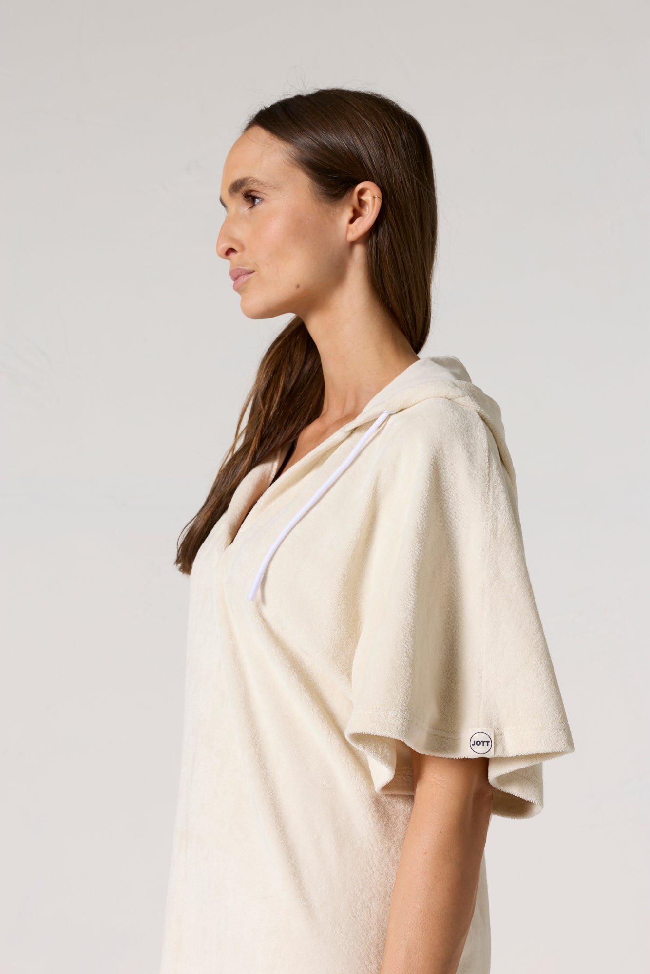 Robe éponge à capuche pearl JOTT Blanc