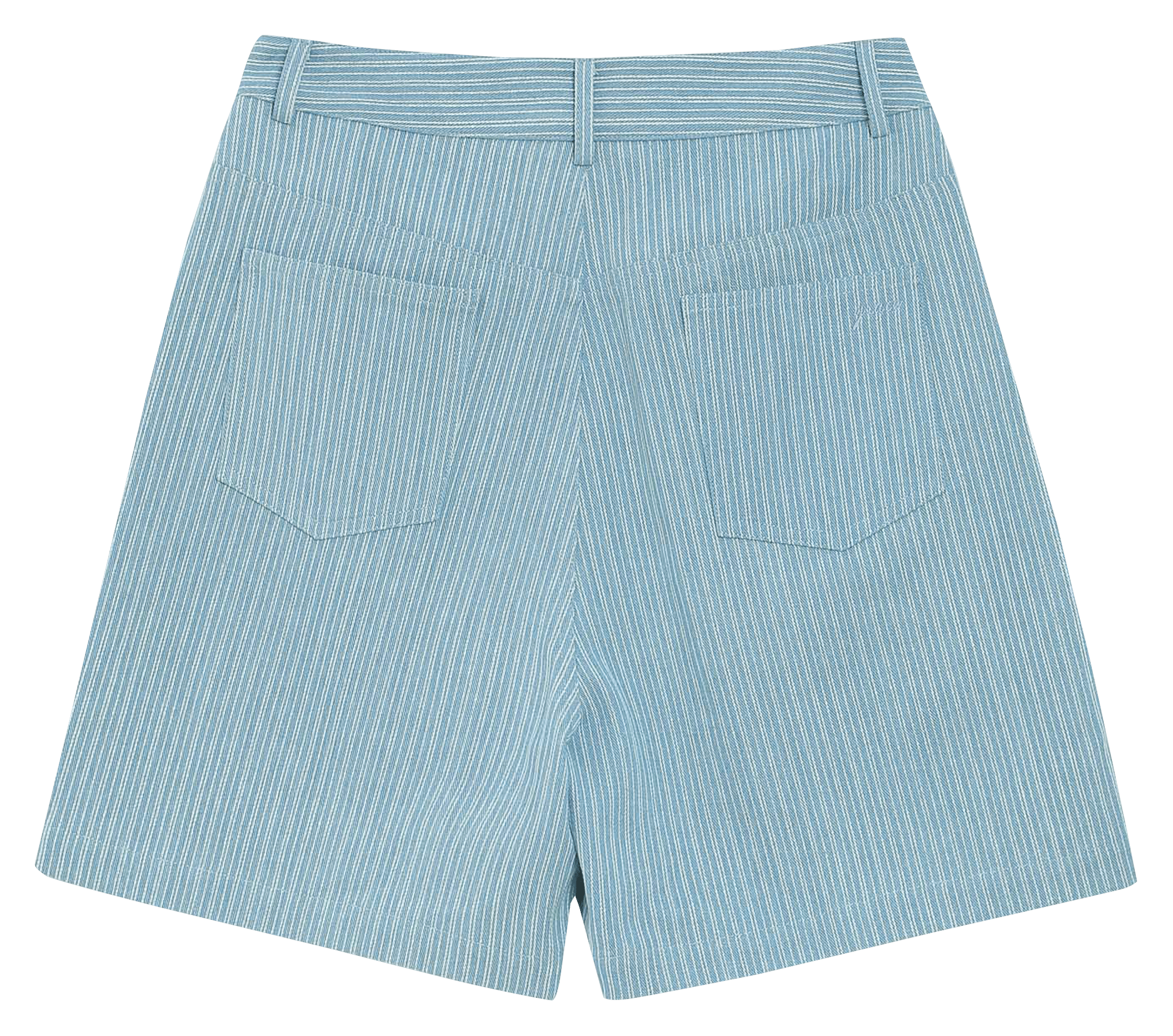 Short large en denim rayé GRACE ET MILA Bleu