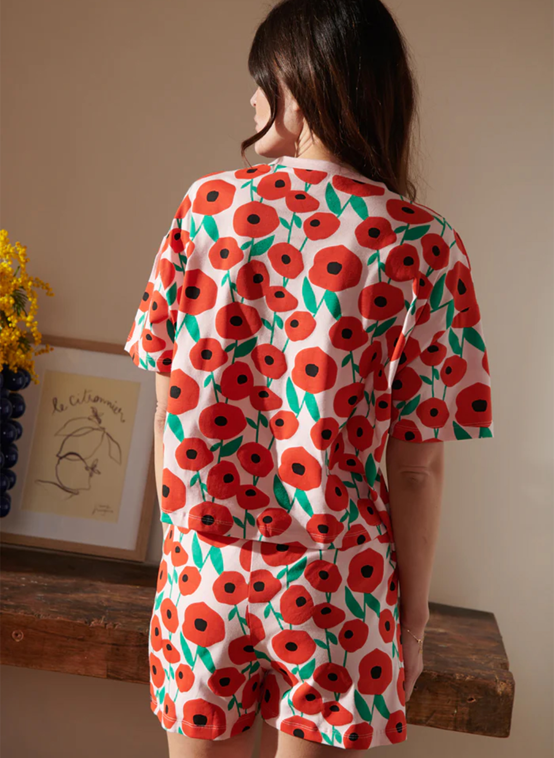 Ensemble de pyjama en coton bio mélangé WE ARE JOLIES Rose