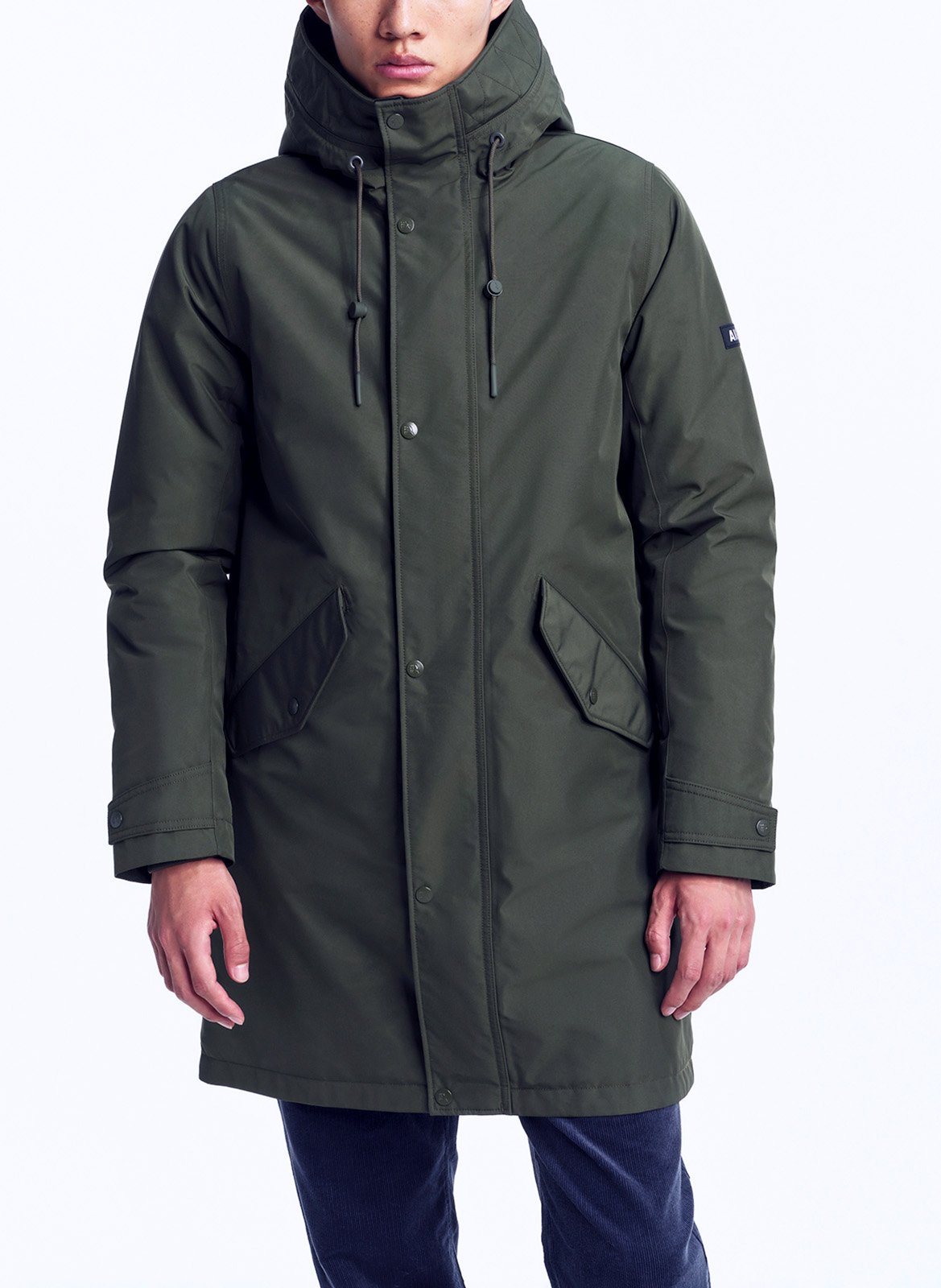 Parka mi-longue à capuche AIGLE Gris