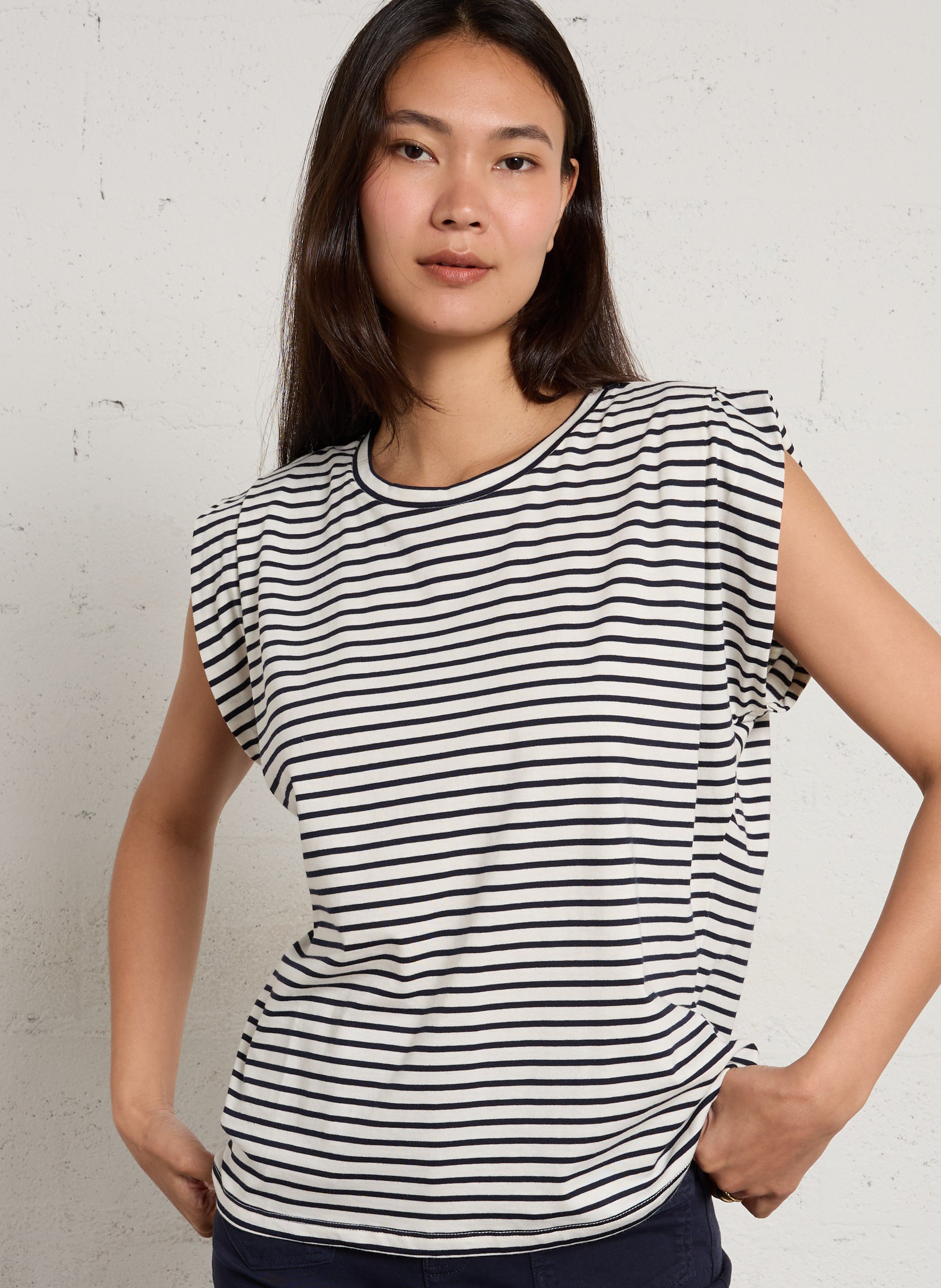 Rundhals-T-Shirt aus Baumwolle SUD EXPRESS Beige