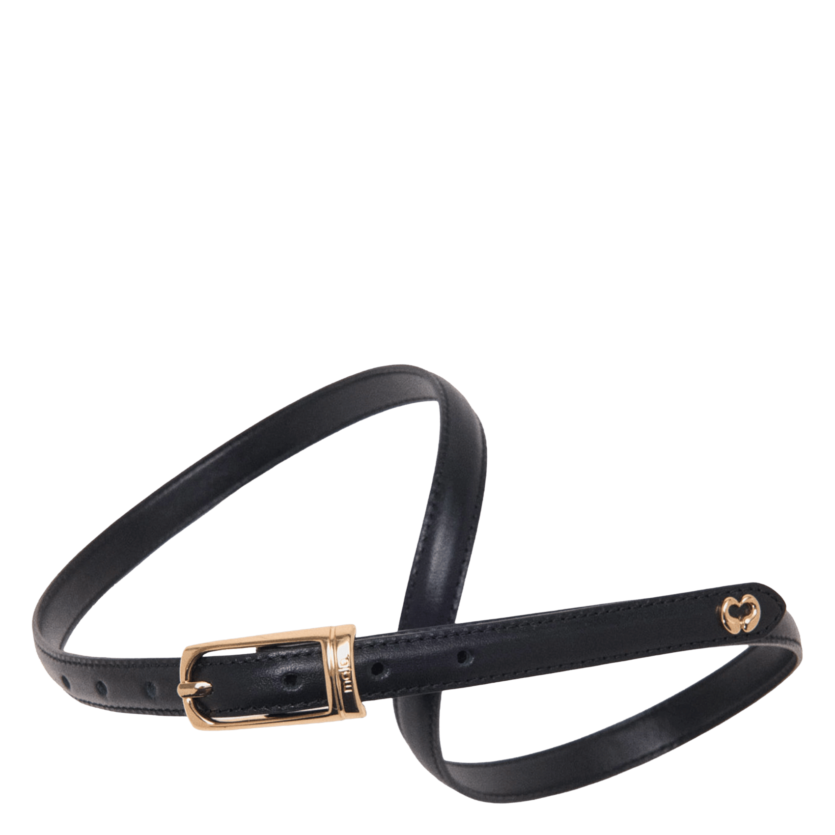 Ceinture en cuir MAJE Noir