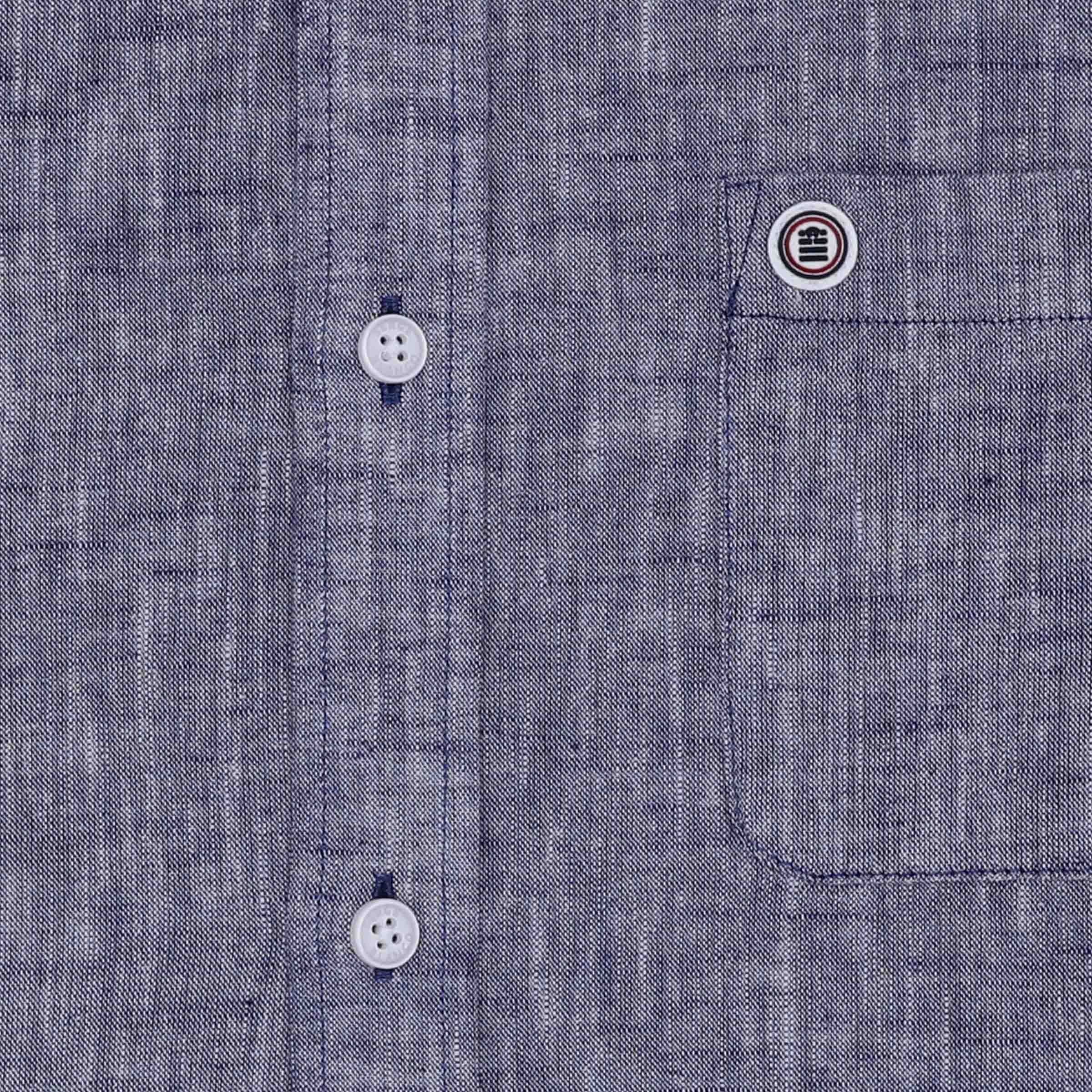 Regular short-sleeve shirt with print SERGE BLANCO Blue
