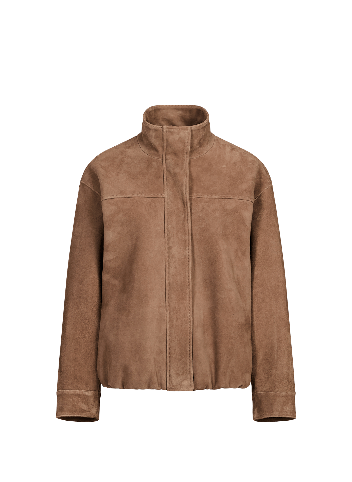 Puffy Hem Leather Badra Jacket SAISON 1865 Brown