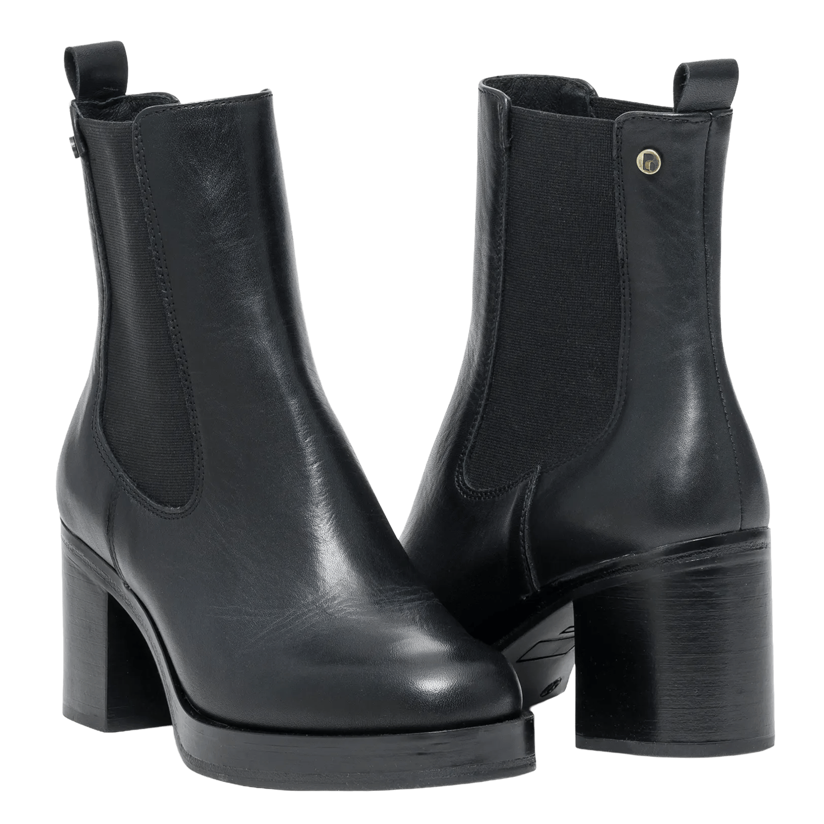 Bottines en cuir velours BOCAGE Noir