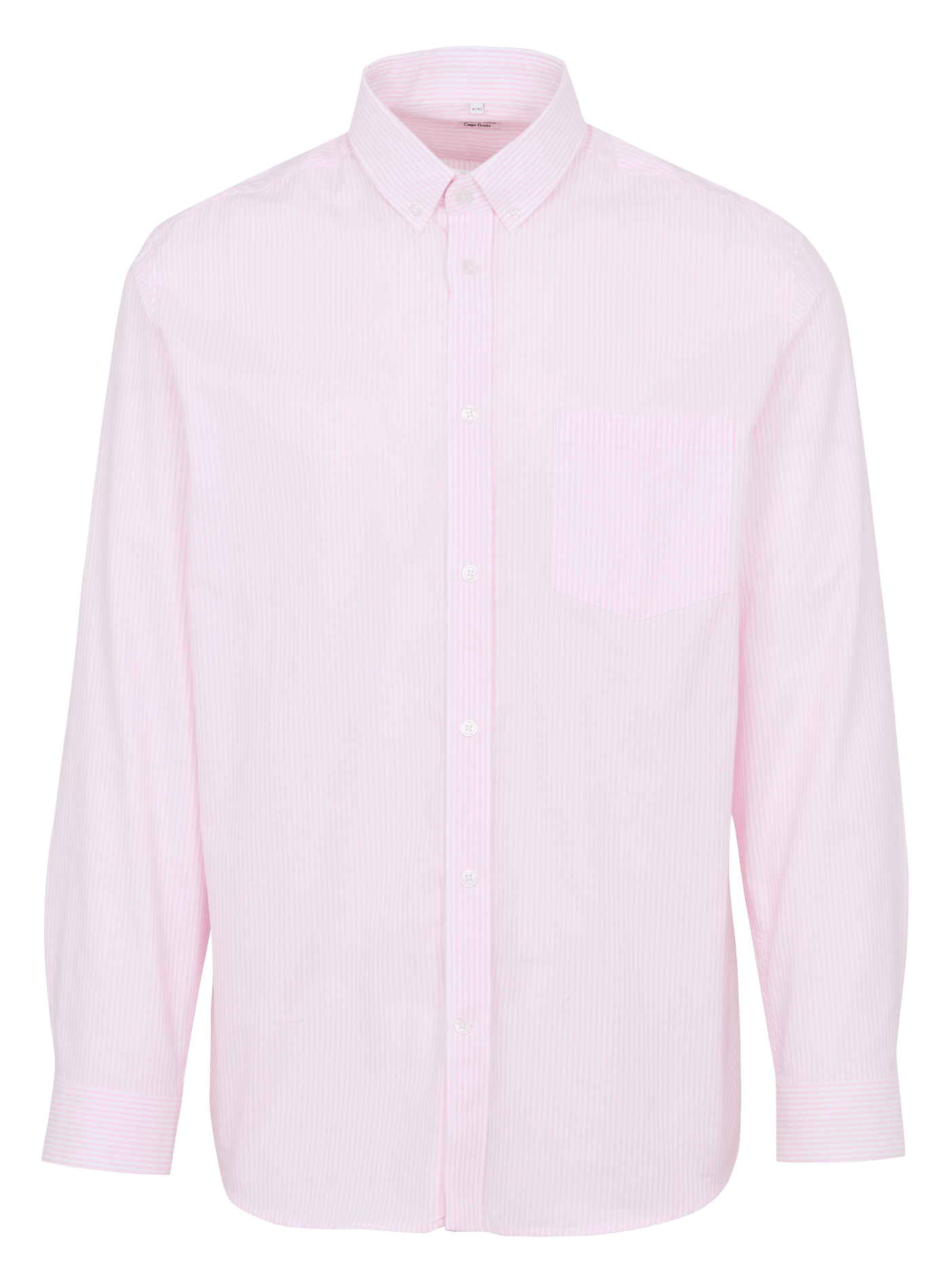Rechte, gestreepte blouse van katoen AU PRINTEMPS PARIS Roze