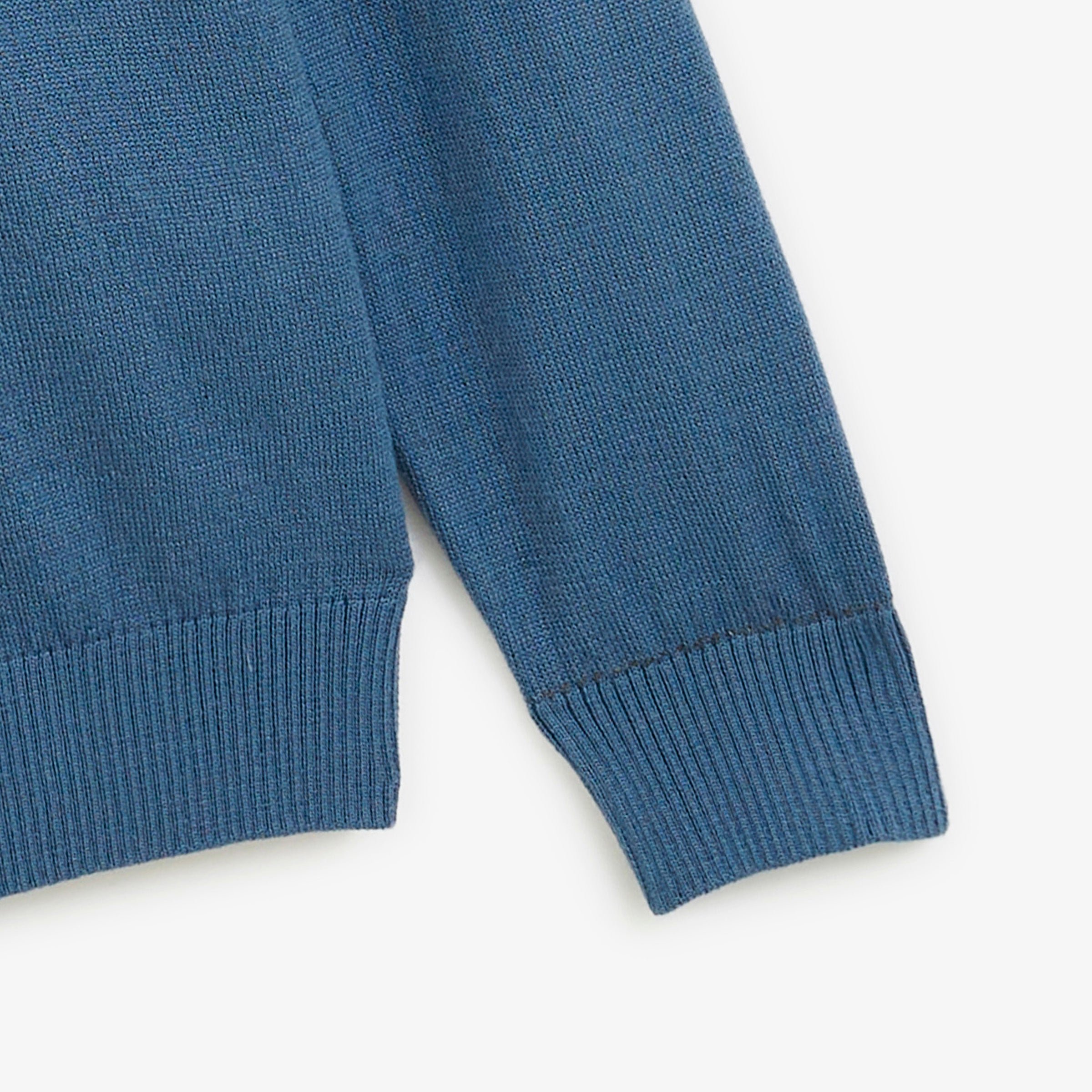 Essential Lupin Blue Crew-Neck Mao Sweater SERGE BLANCO Blue