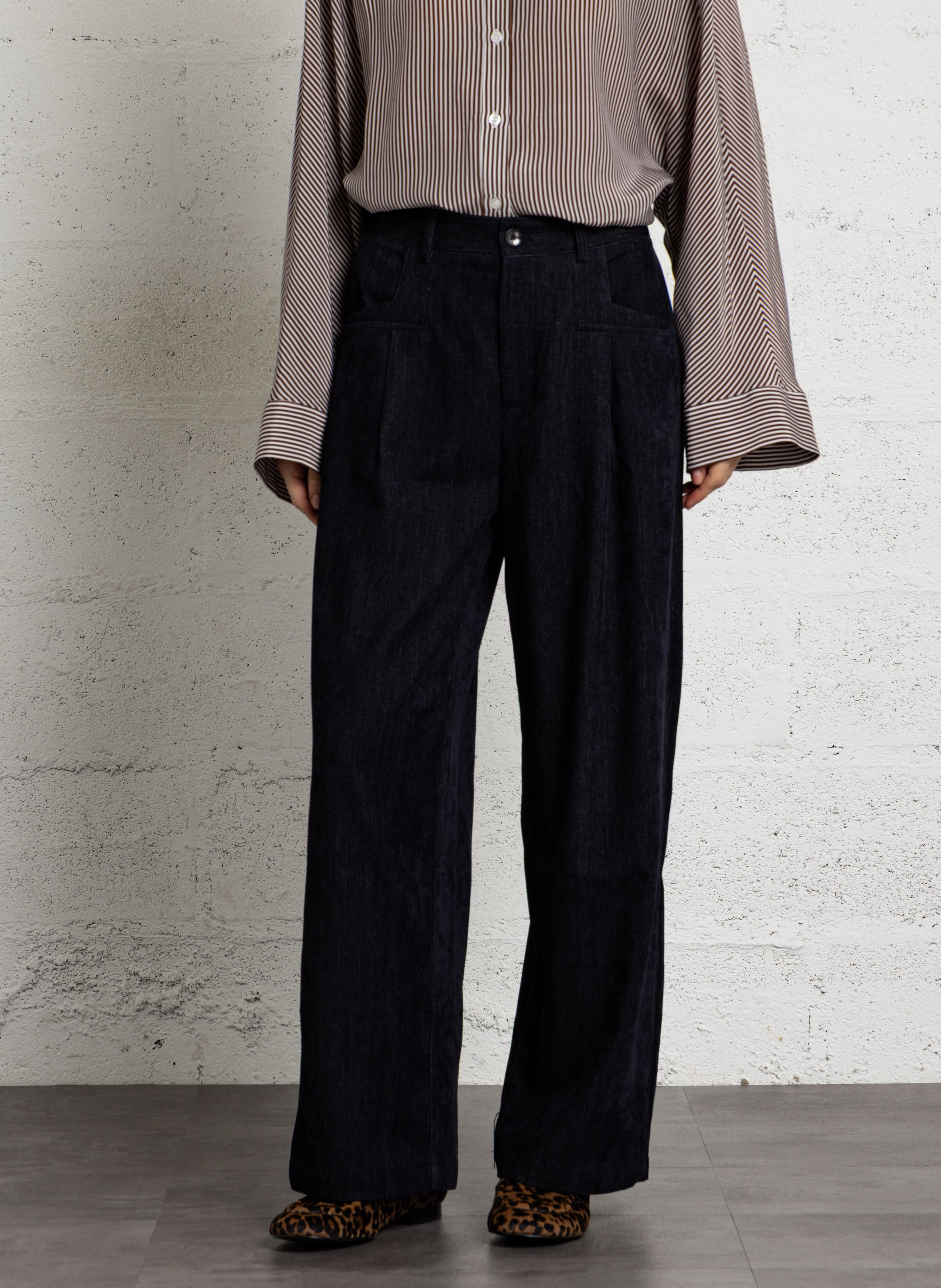 Weite Taillenhose THE KORNER Blau