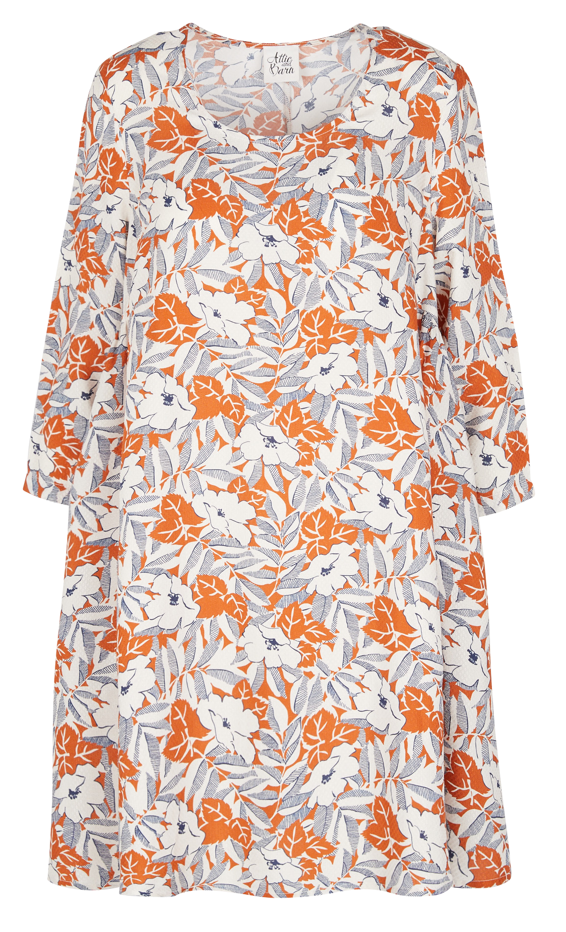 Robe courte imprimée en jacquard ATTIC AND BARN Orange