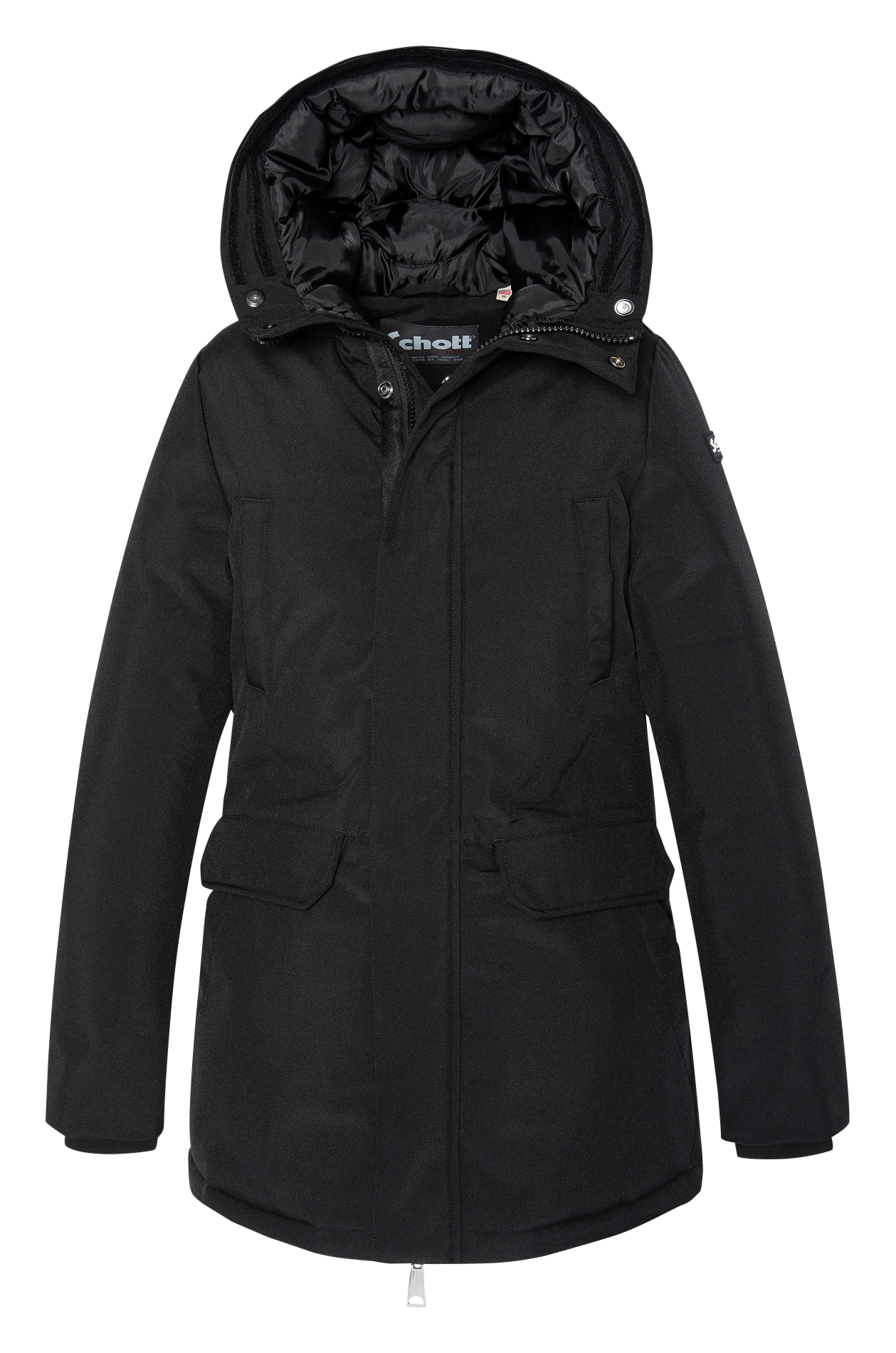 Parka à capuche SCHOTT Noir