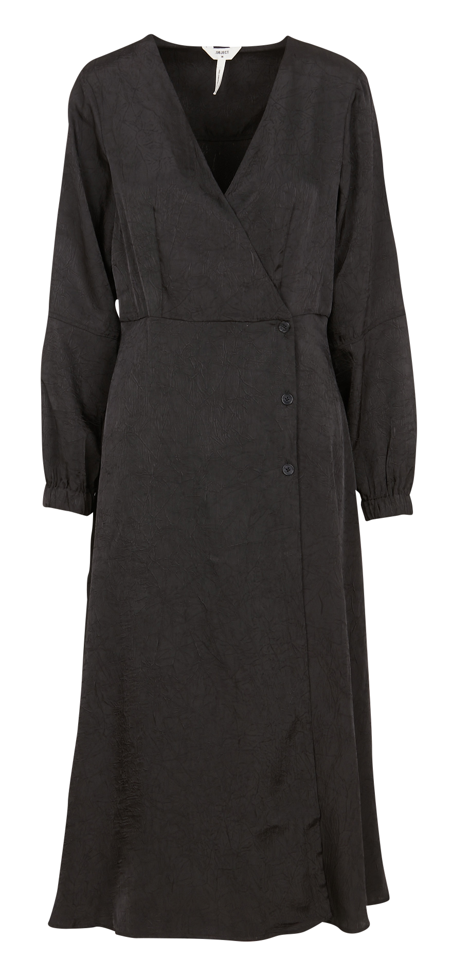 Robe midi col V  Noir