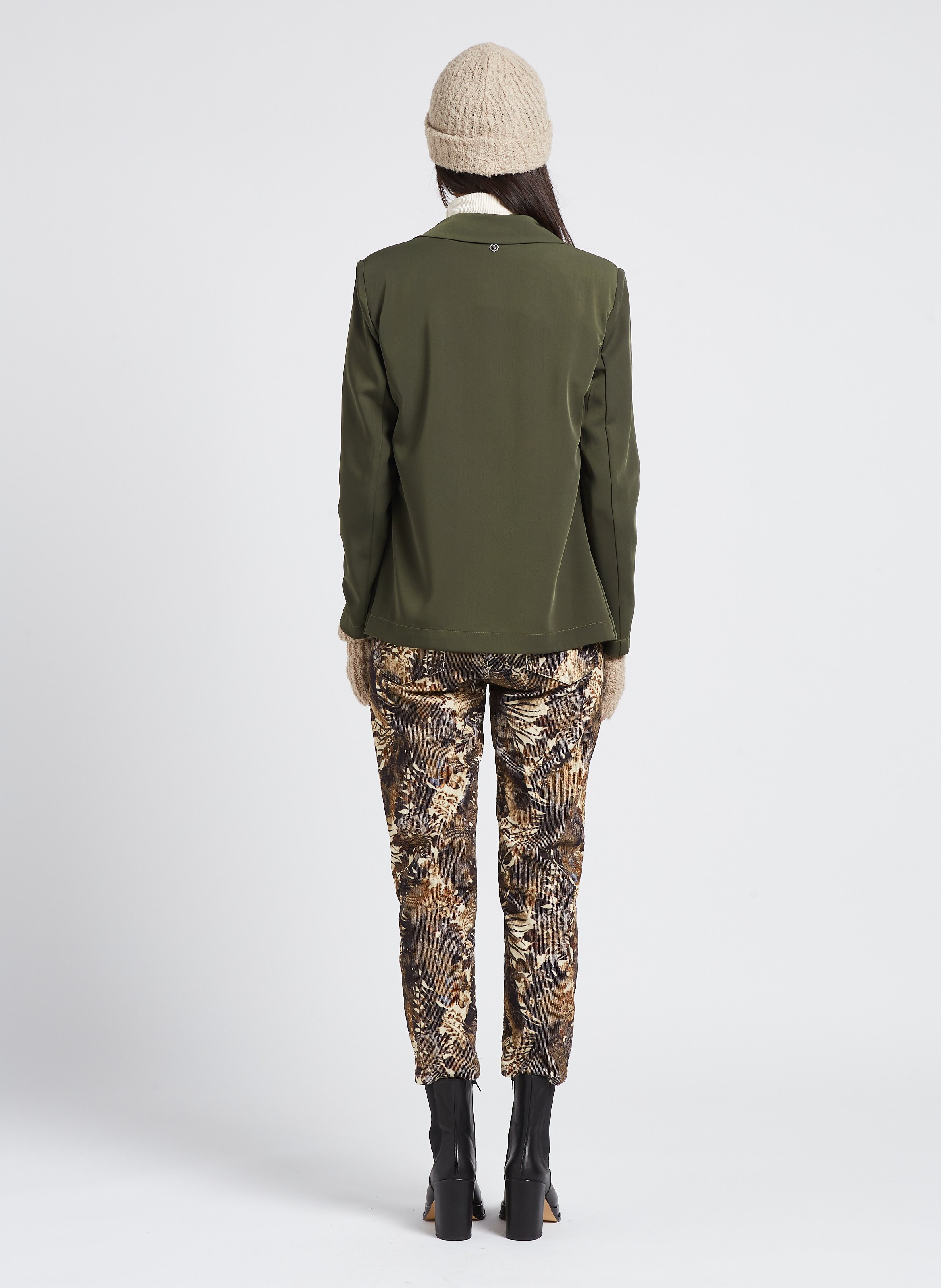 Pantalon droit en coton mélangé imprimé PLEASE Multicolore