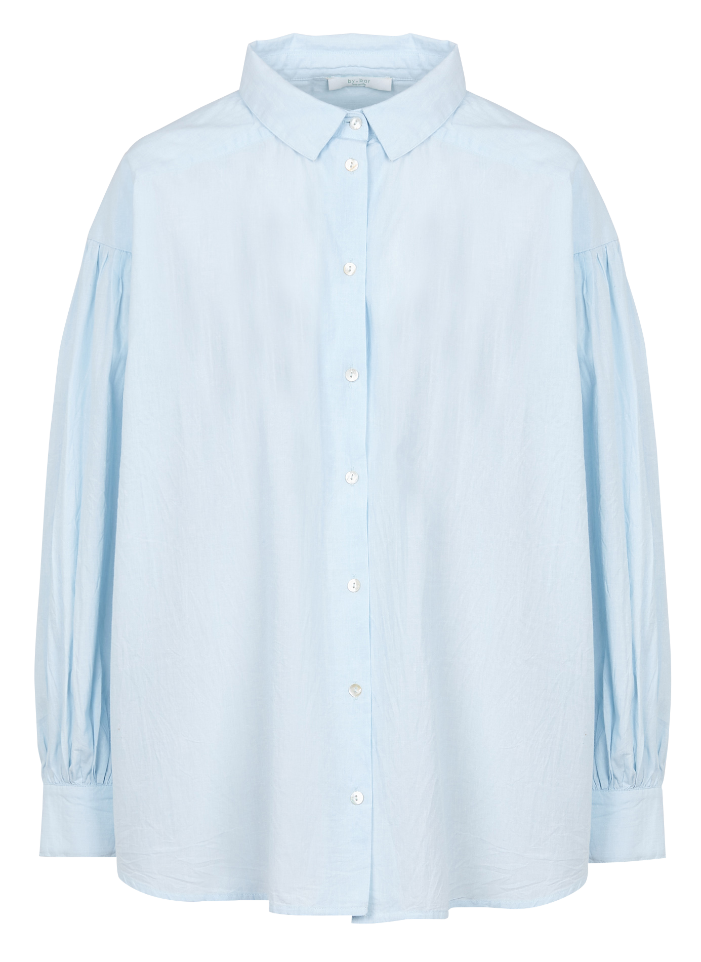 Katoenen blouse met klassieke kraag BY BAR Blauw