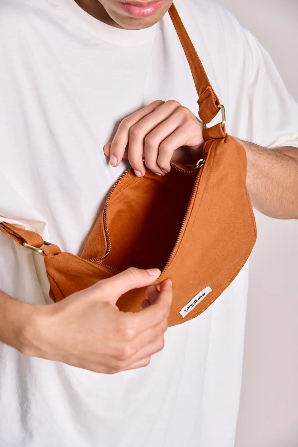 Cotton waist bag HINDBAG Orange