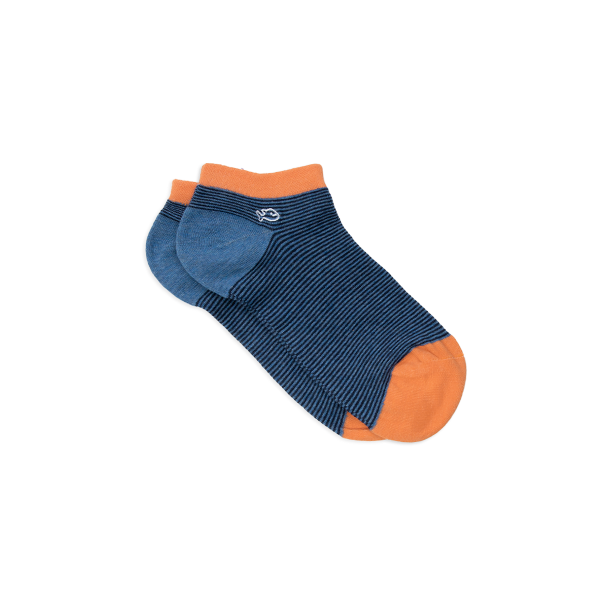 Striped combed cotton ankle socks BILLYBELT Blue
