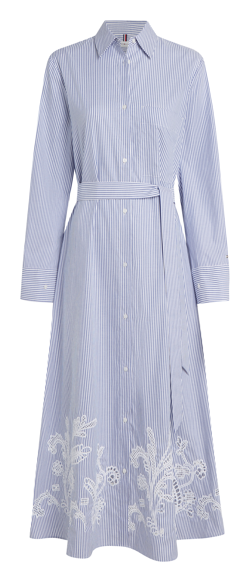 Robe chemise rayée en coton  TOMMY HILFIGER Bleu