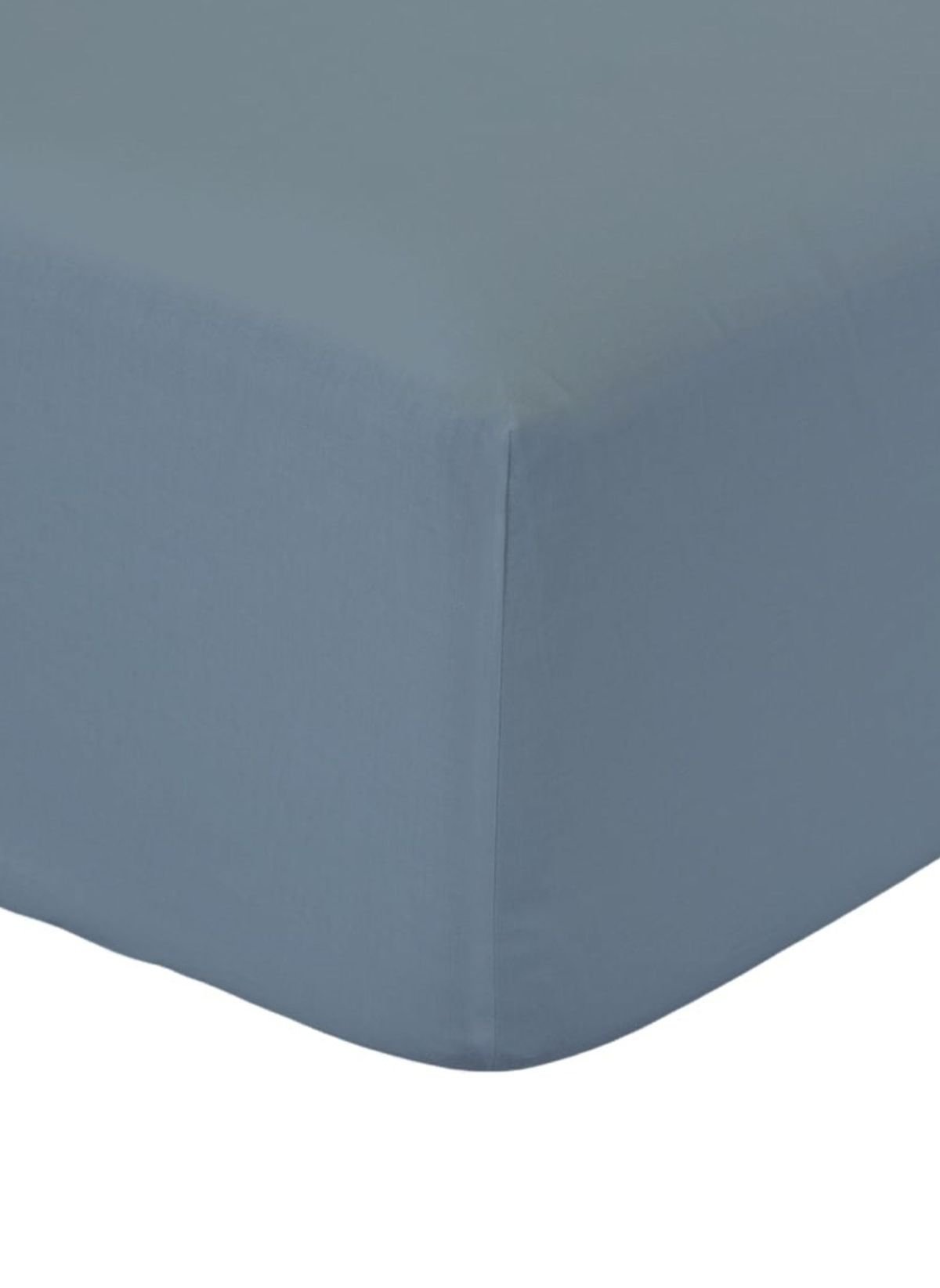 Solid color fitted sheet in cotton TODAY LINGE DE MAISON Blue
