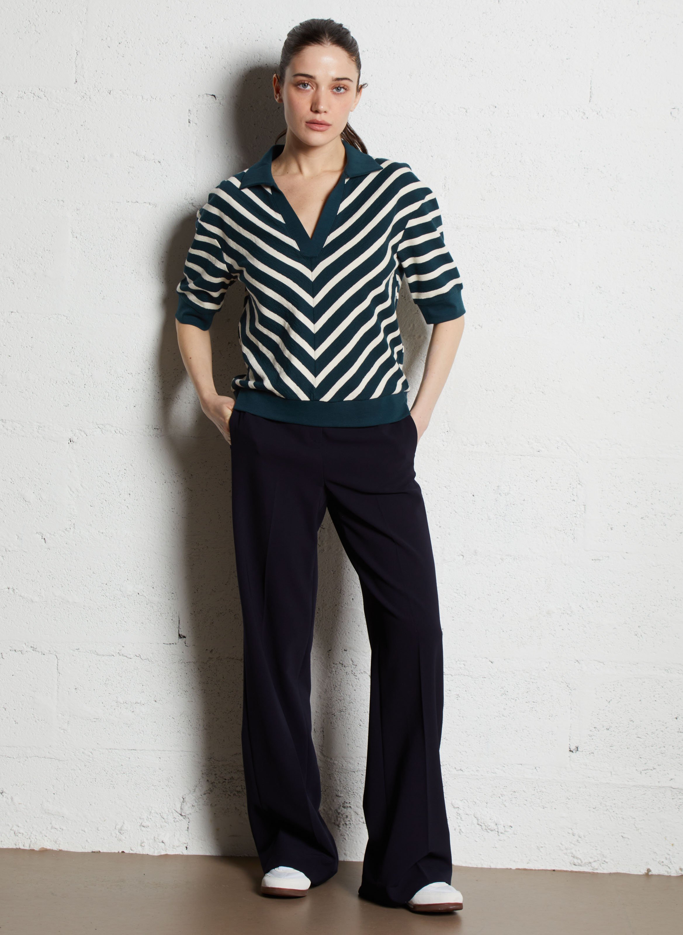 Pantalon droit plissé  MAISON 123 Bleu