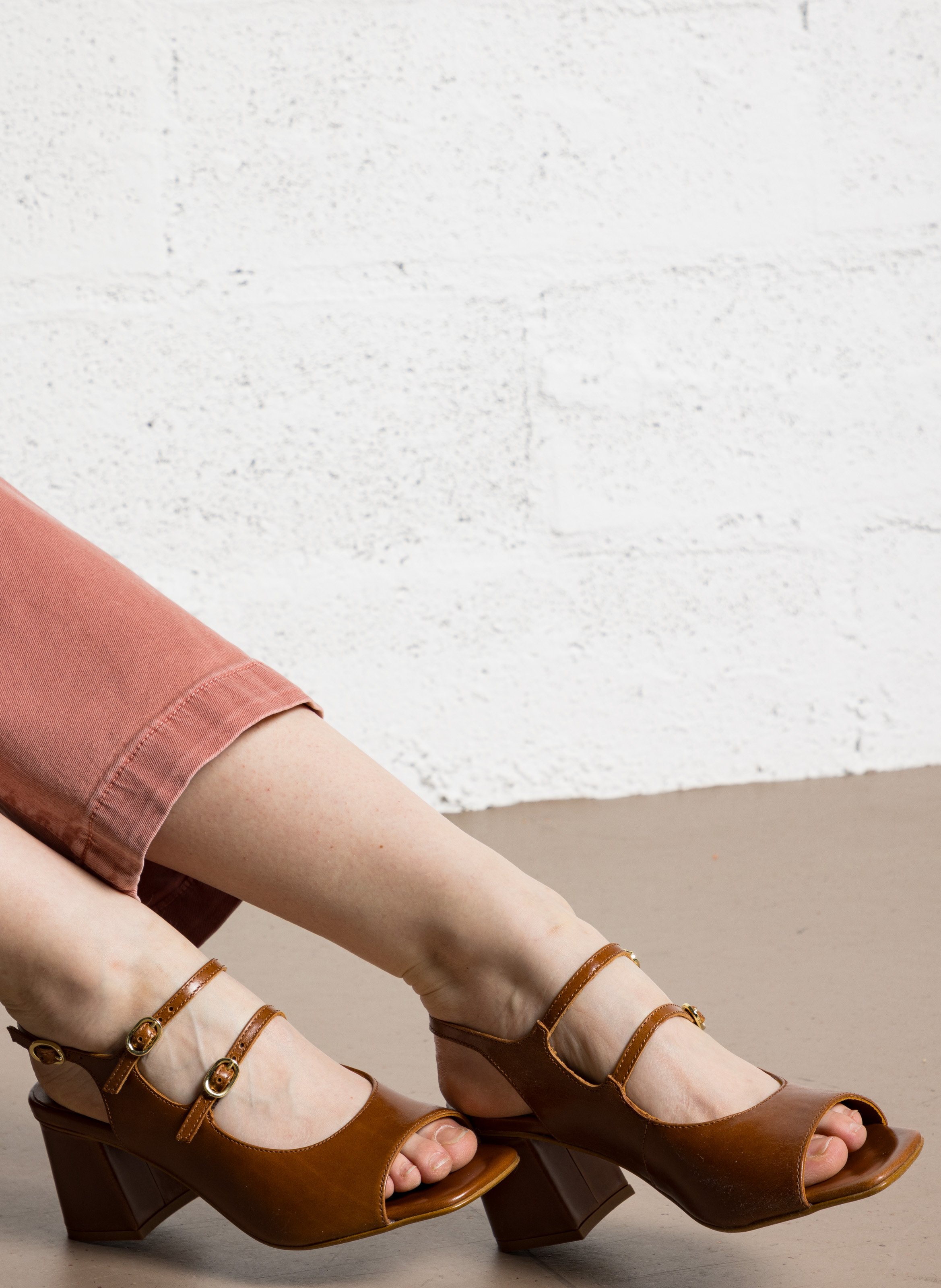 Hoge lakleren sandalen BOCAGE Bruin