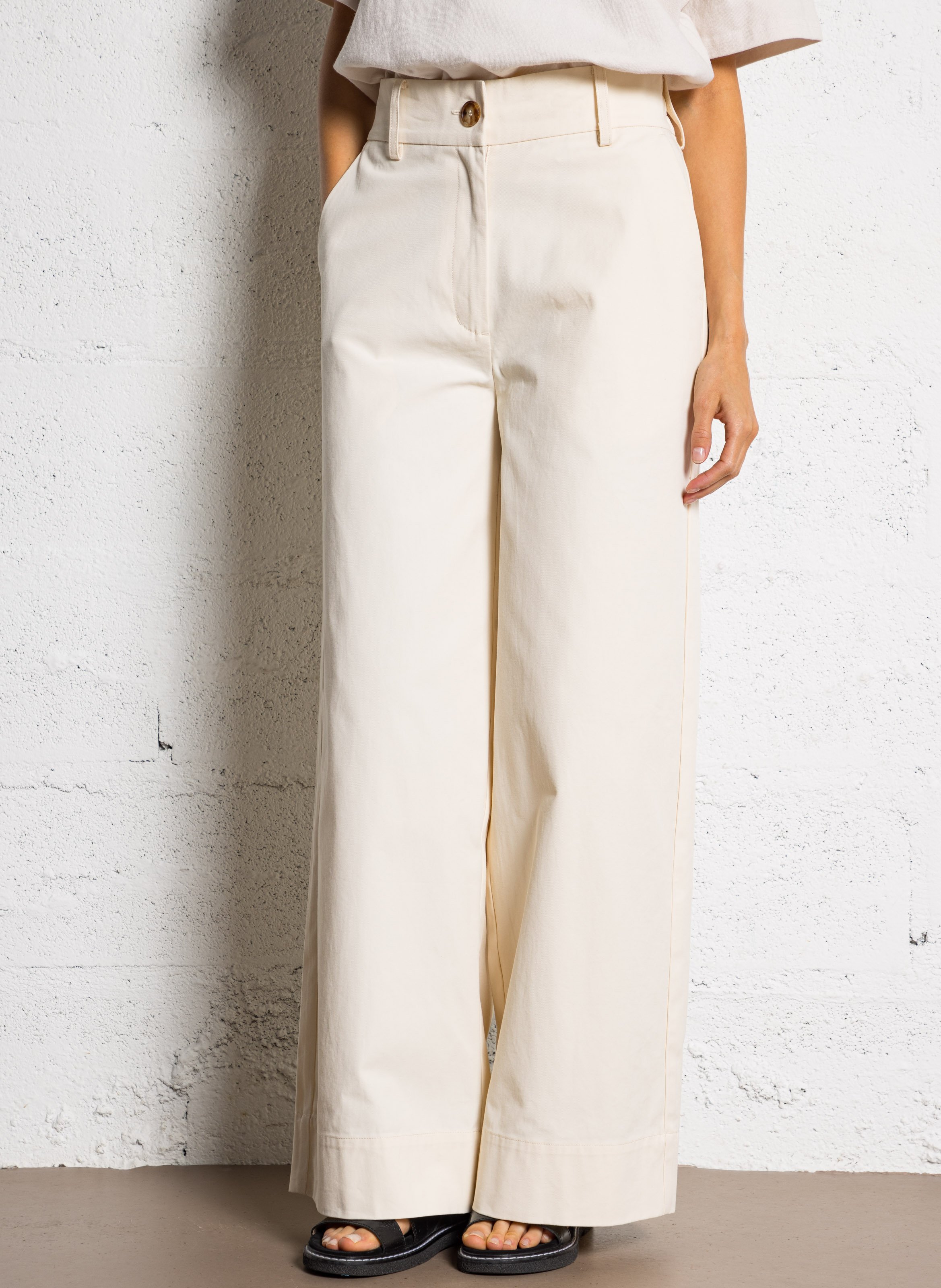Wide cotton trousers  RUE DE TOKYO Beige