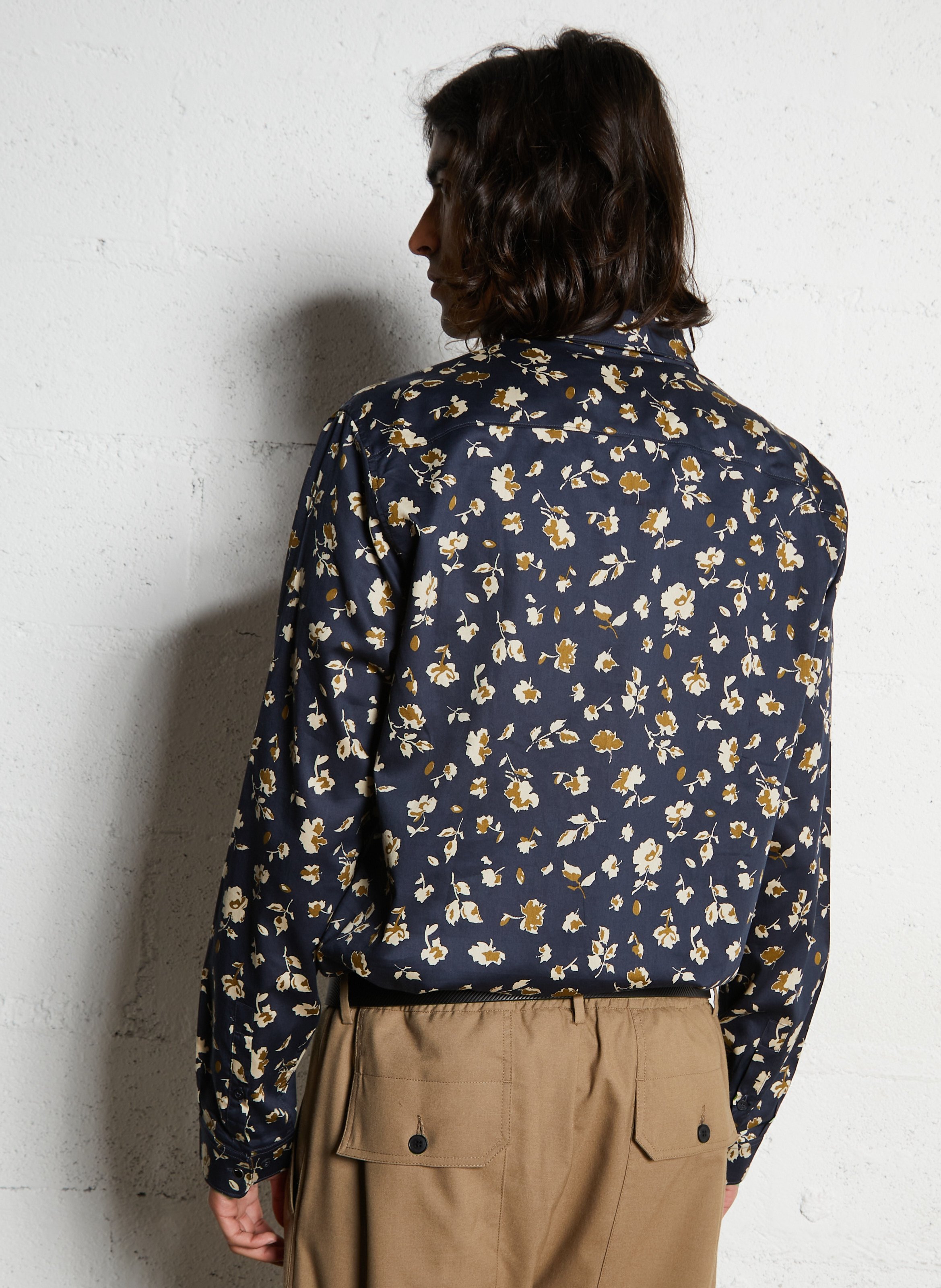 Gerade Bluse mit Blumenmuster und Knopfleiste IKKS Beige